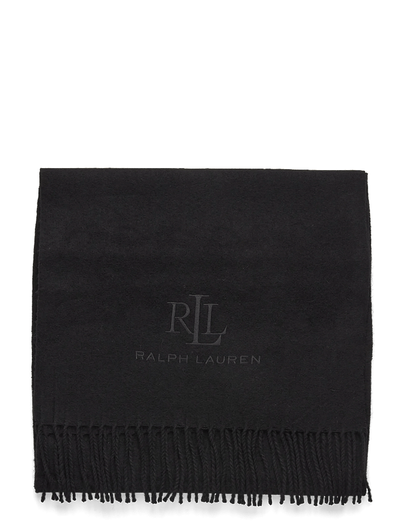 Lauren Ralph Lauren - Wool-Cashmere Herringbone Scarf - kashmir - black/black - 1
