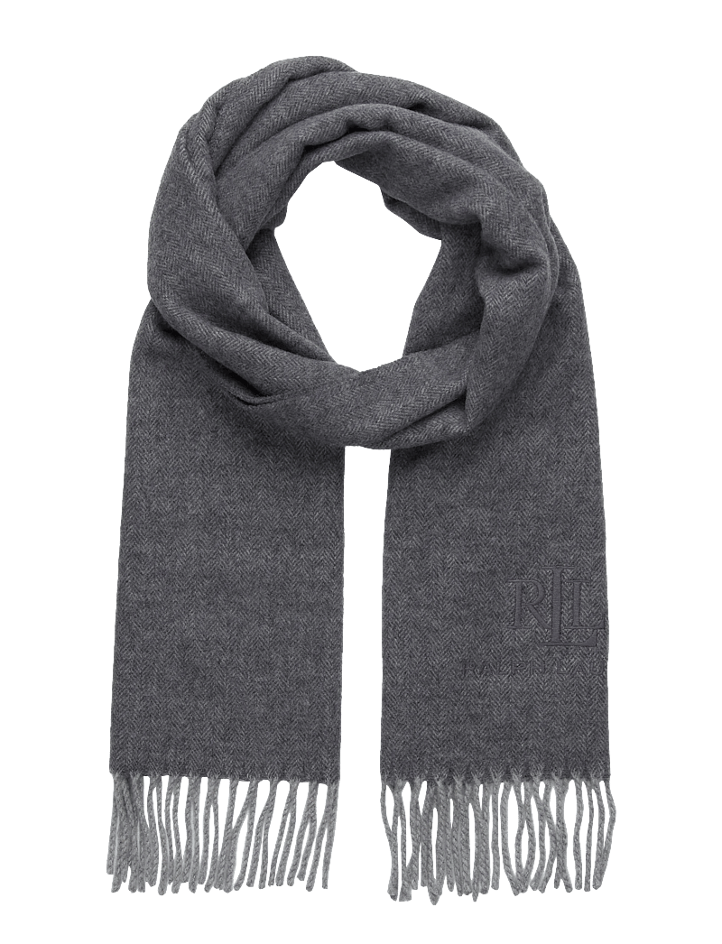 Lauren Ralph Lauren - Wool-Cashmere Herringbone Scarf - cashmere - heather grey - 0