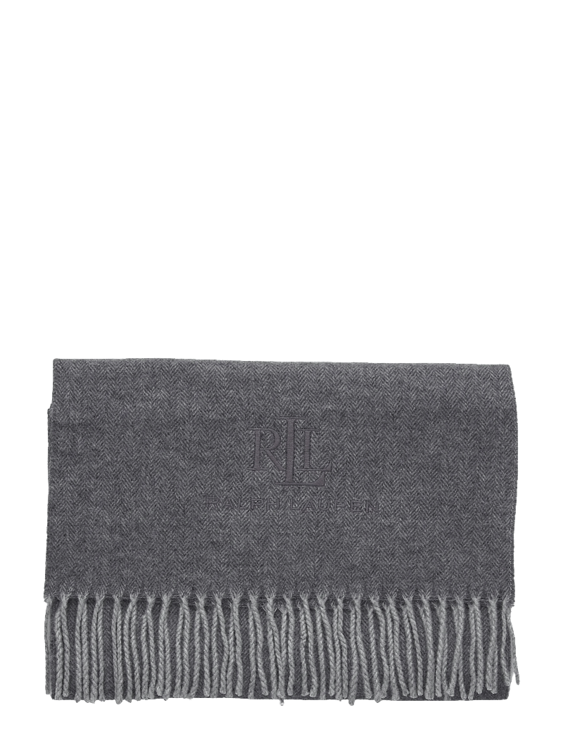 Lauren Ralph Lauren - Wool-Cashmere Herringbone Scarf - cashmere - heather grey - 1