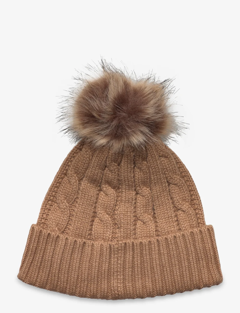Lauren Ralph Lauren Crest patch Pom pom Cable knit Beanie Hats Boozt