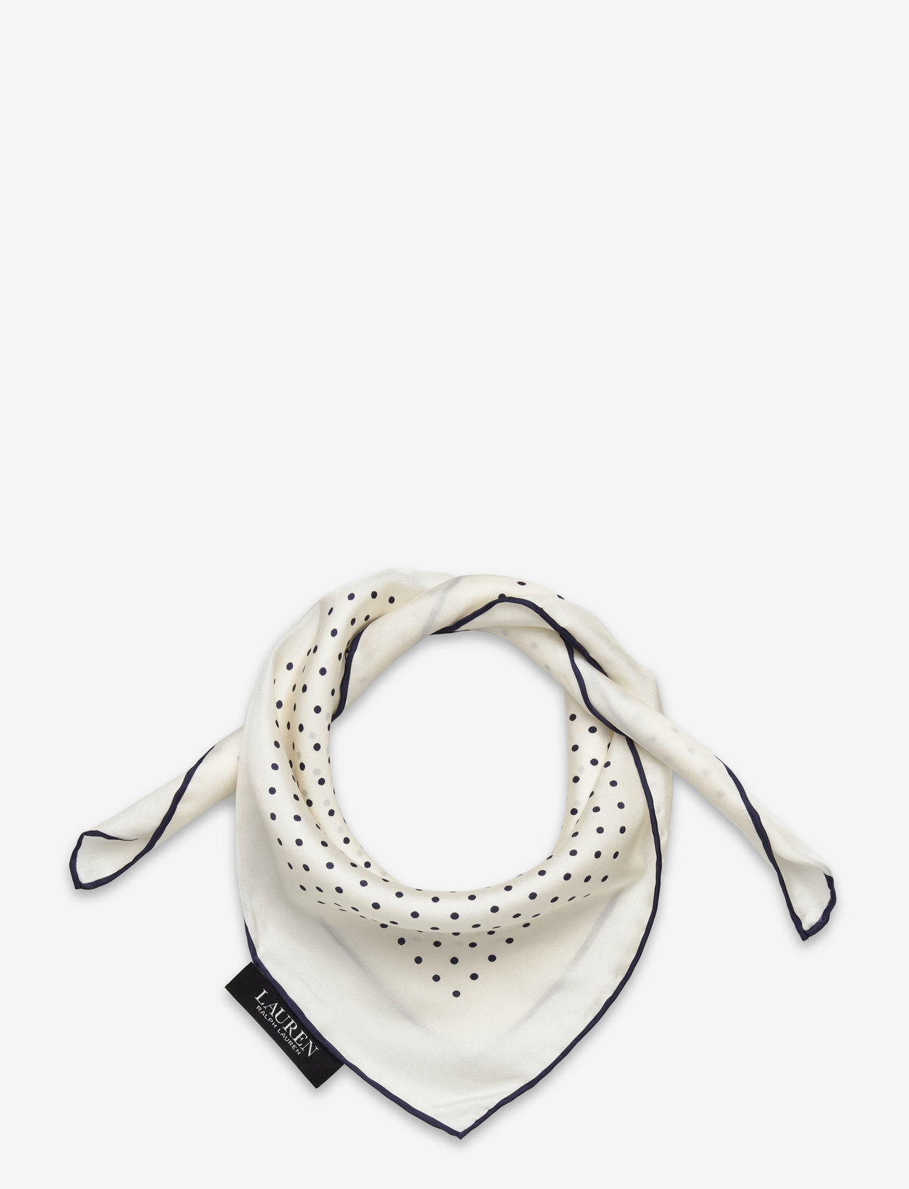 Lauren Ralph Lauren - Polka-Dot Silk Twill Square Scarf - cream - 0