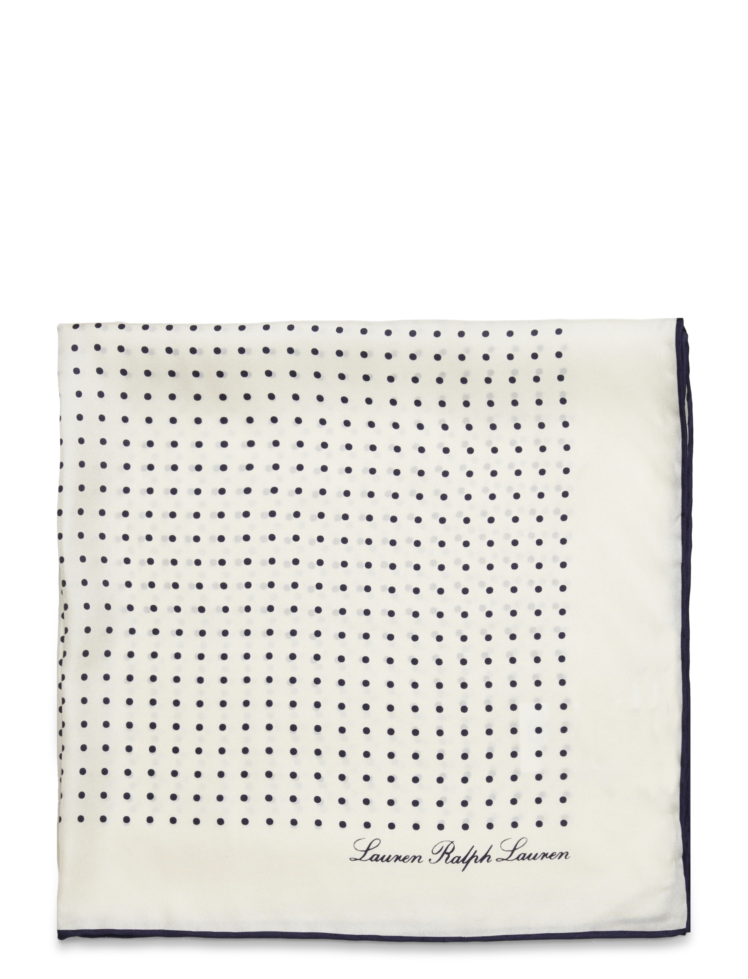 Lauren Ralph Lauren - Polka-Dot Silk Twill Square Scarf - cream - 1