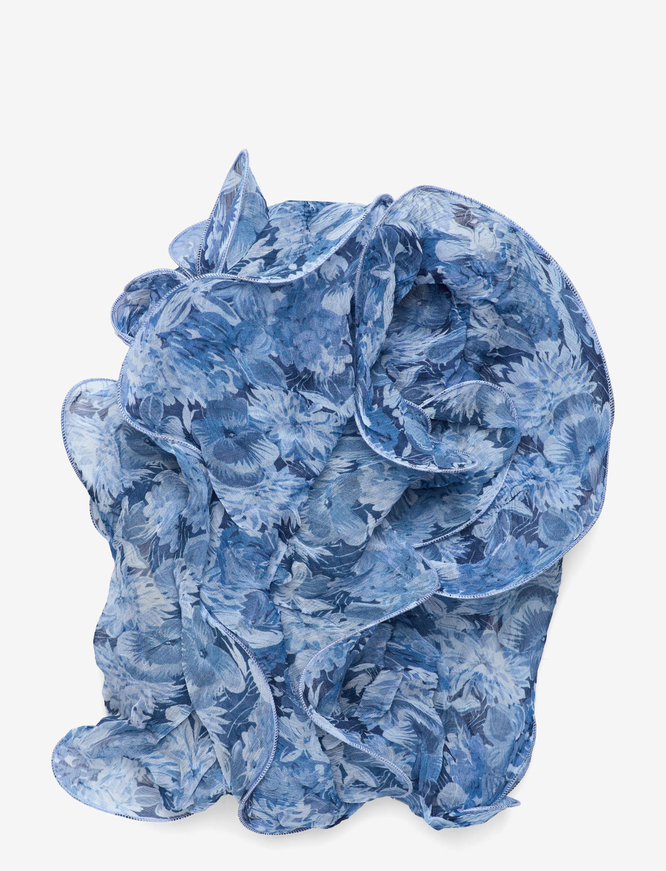 Lauren Ralph Lauren - Floral Ruffled Scarf - sjalar - sky blue - 2
