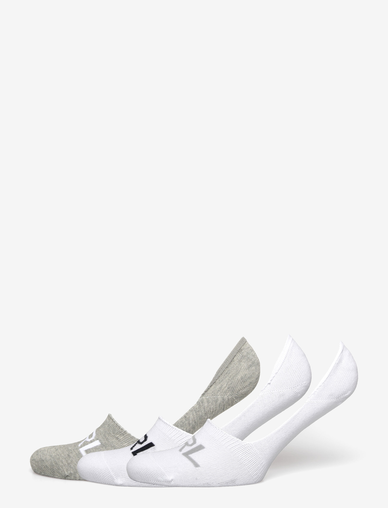 Lauren Ralph Lauren - Logo Cotton-Blend Liner Sock 3-Pack - sneackersocken - white grey h whit - 0