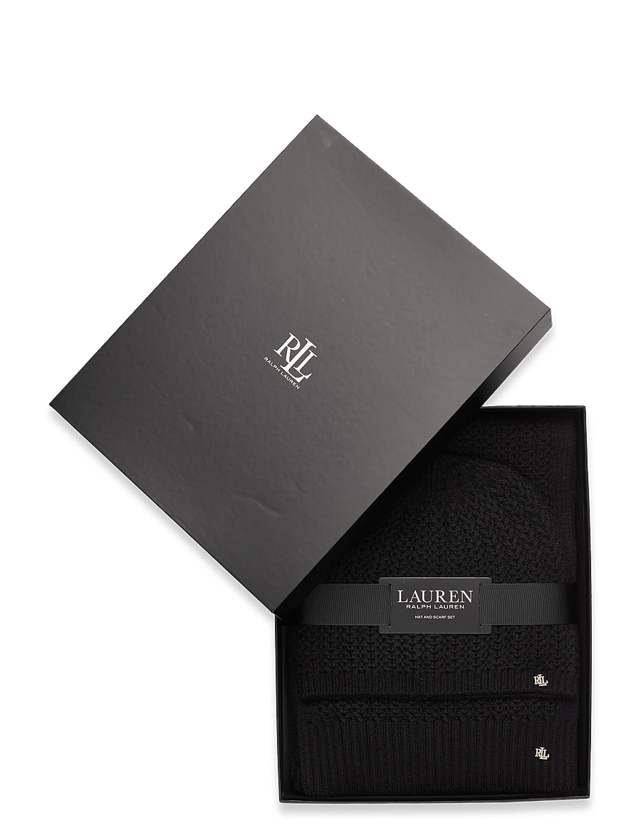 Lauren Ralph Lauren - POLYESTER BLEND-KNT BRT SCF GLV GTS - talvesallid - black - 0