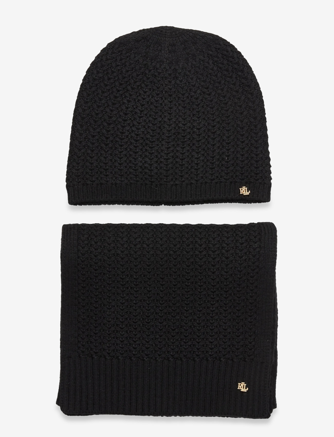 Lauren Ralph Lauren - POLYESTER BLEND-KNT BRT SCF GLV GTS - winterschals - black - 1