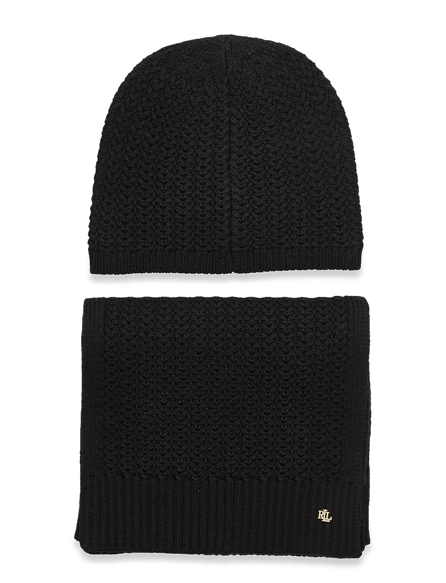 Lauren Ralph Lauren - POLYESTER BLEND-KNT BRT SCF GLV GTS - talvesallid - black - 2