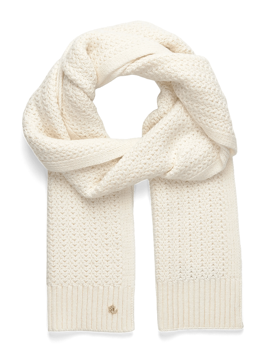 Lauren Ralph Lauren - POLYESTER BLEND-KNT BRT SCF GLV GTS - halstørklæder - cream - 1