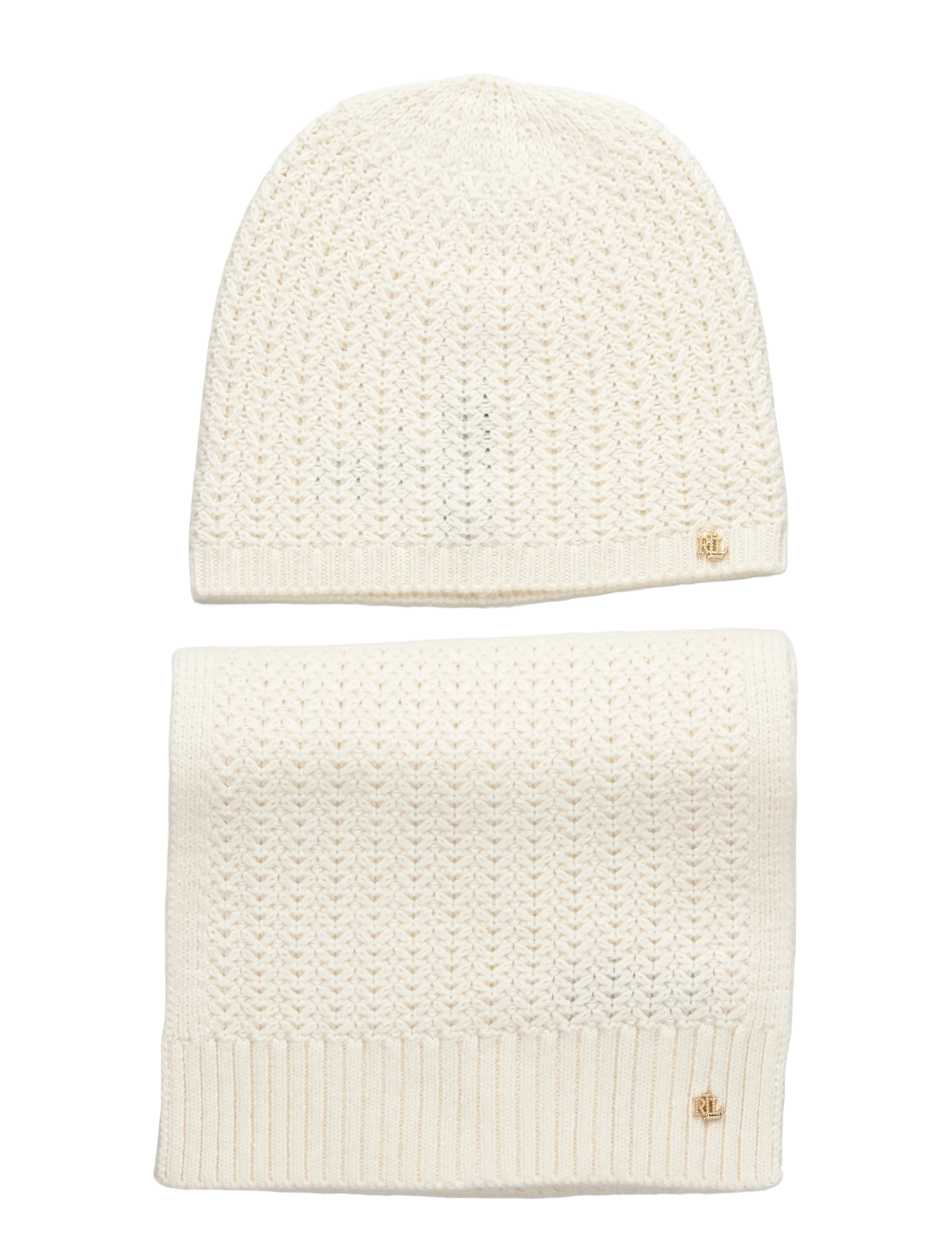 Lauren Ralph Lauren - POLYESTER BLEND-KNT BRT SCF GLV GTS - talvesallid - cream - 2