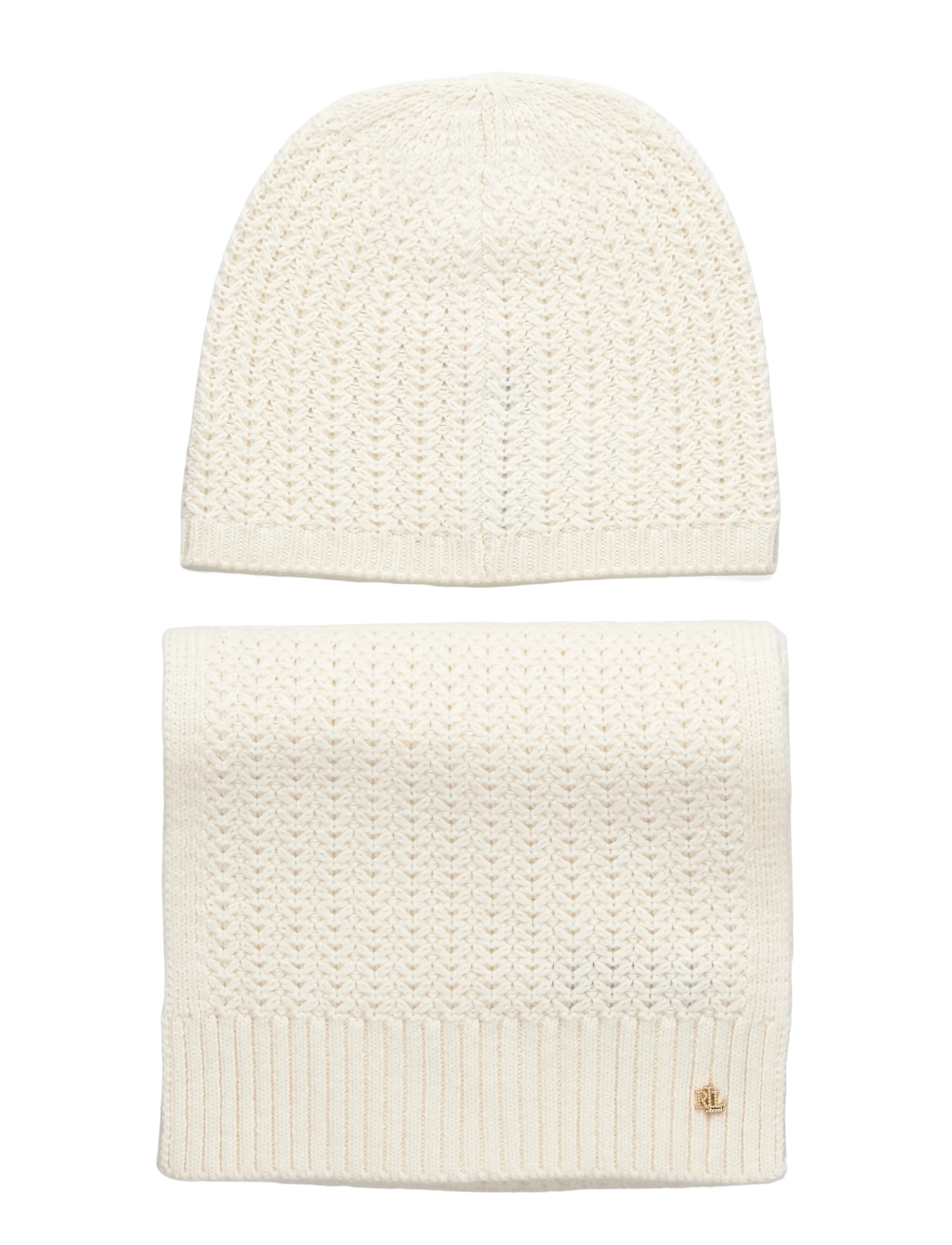 Lauren Ralph Lauren - POLYESTER BLEND-KNT BRT SCF GLV GTS - talvesallid - cream - 3