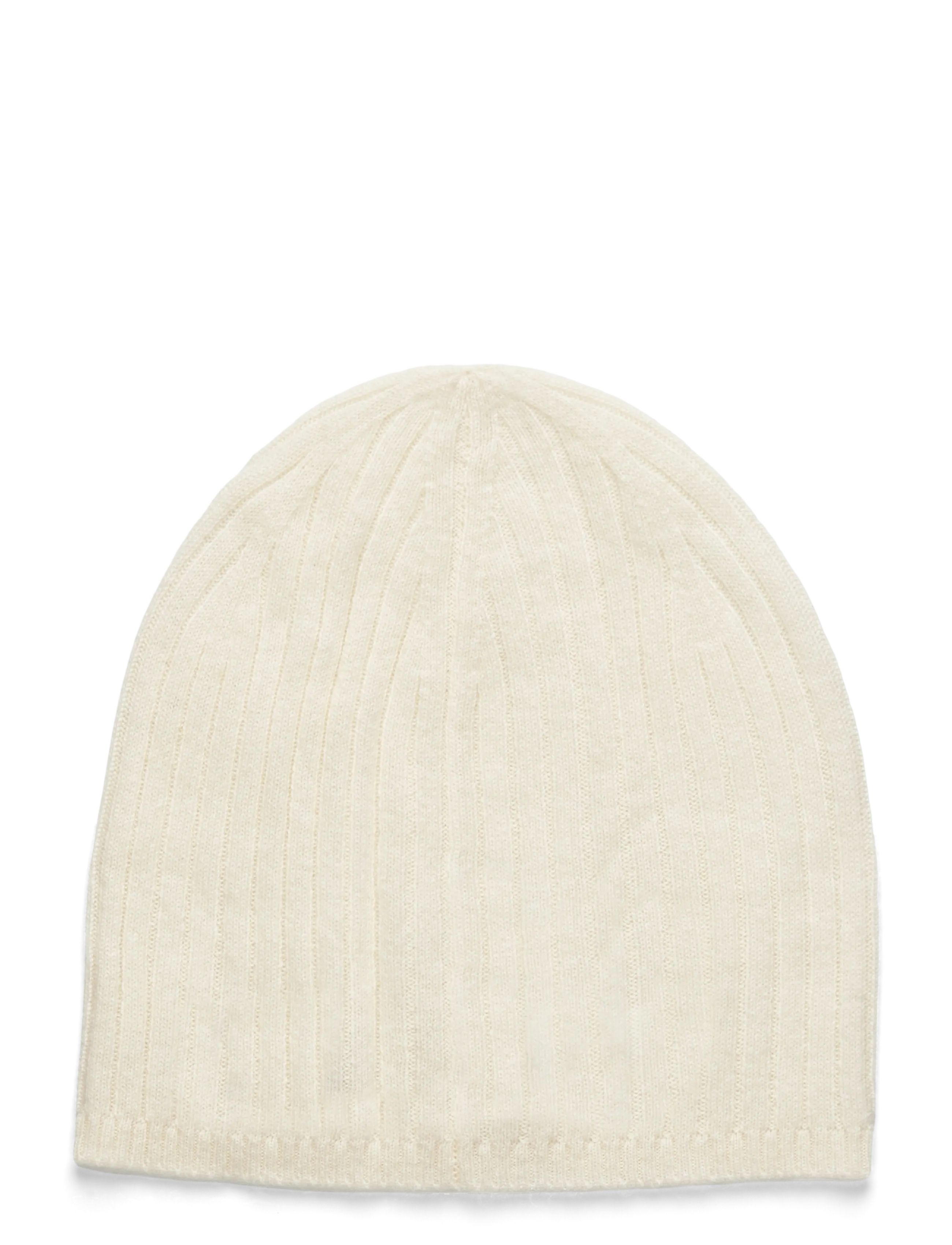 Lauren Ralph Lauren - Embroidered-Logo Ribbed Cashmere Beanie - cachemire - cream - 1