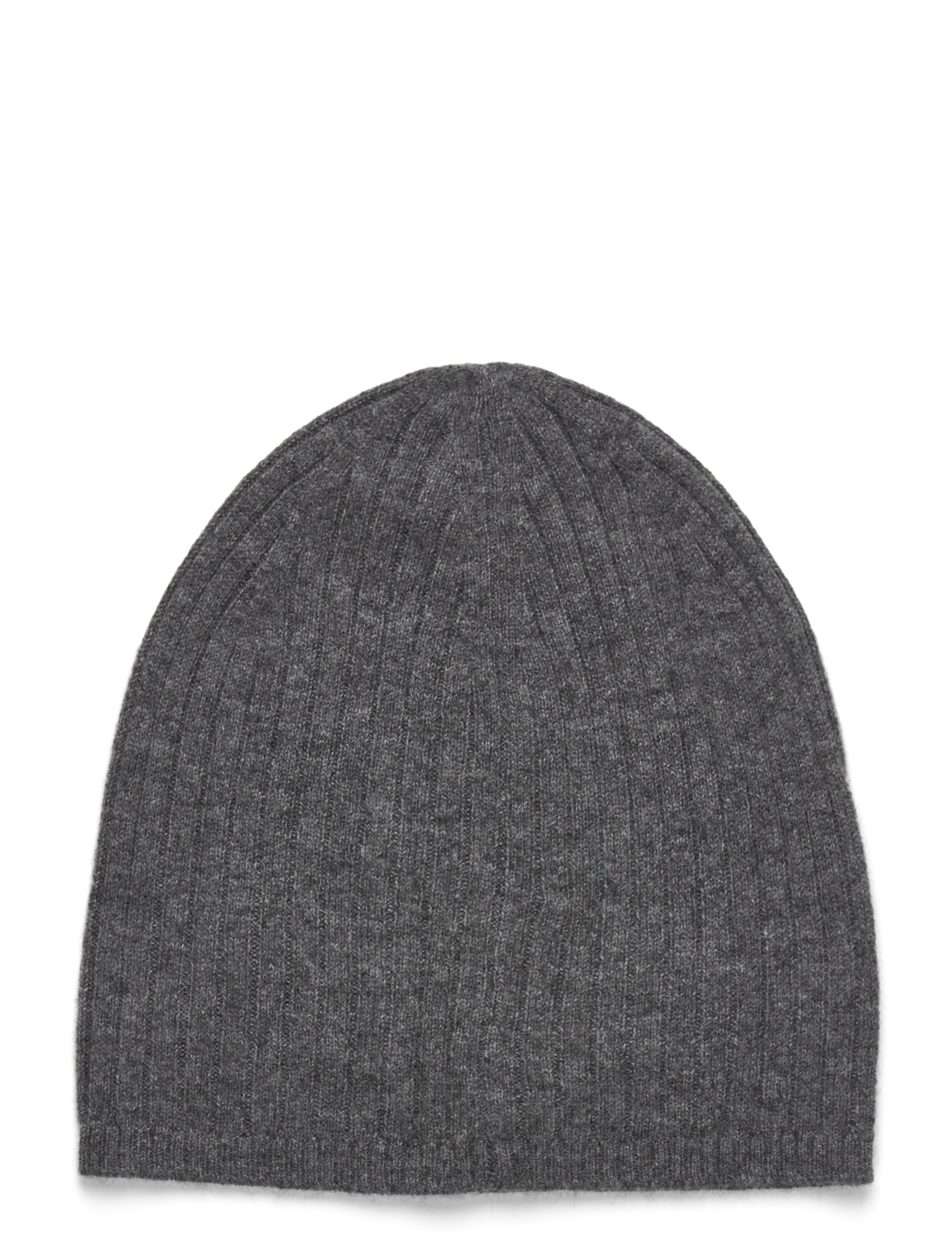 Lauren Ralph Lauren - Embroidered-Logo Ribbed Cashmere Beanie - cachemire - grey onyx - 1