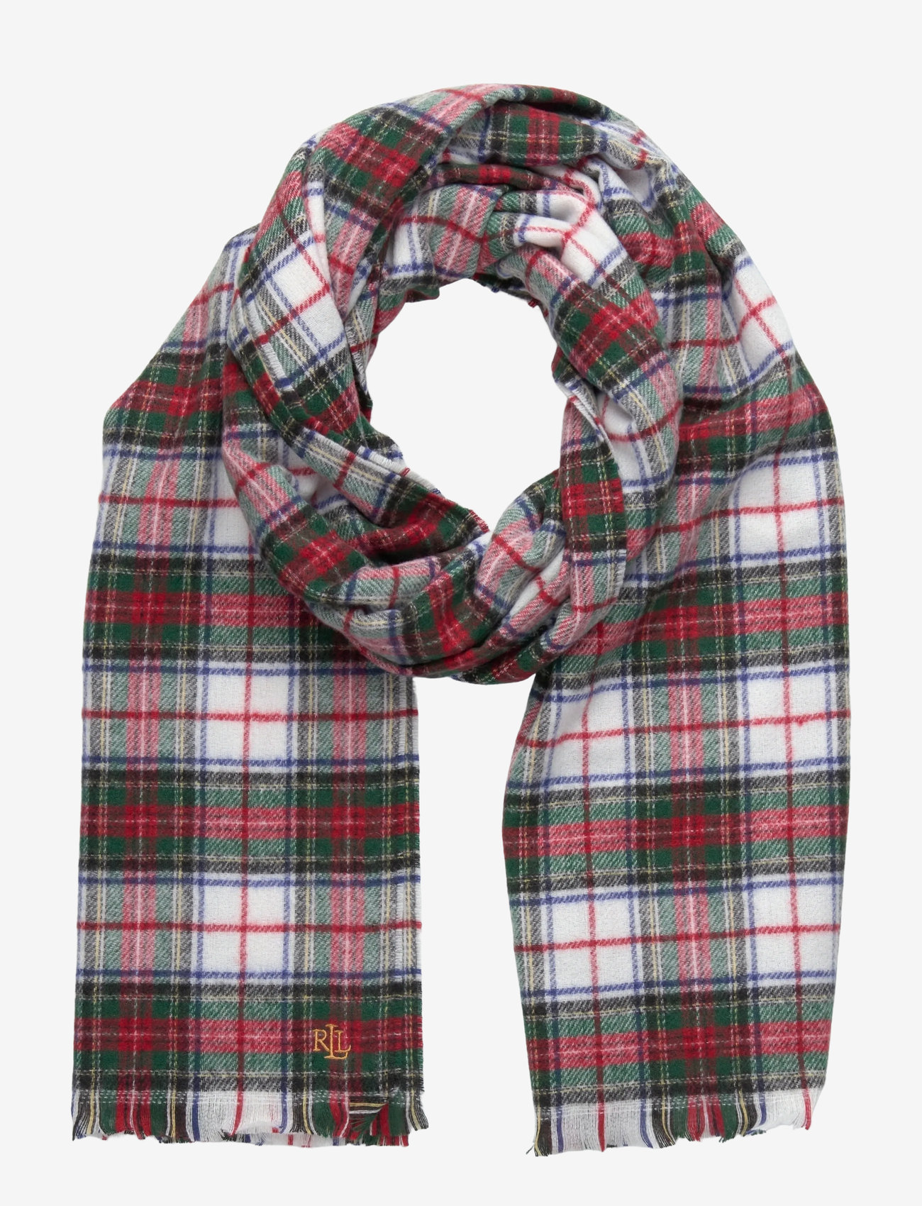 Lauren Ralph Lauren - Plaid Wrap Scarf & Knit Beanie Set - alltags-style - cream stewart - 2