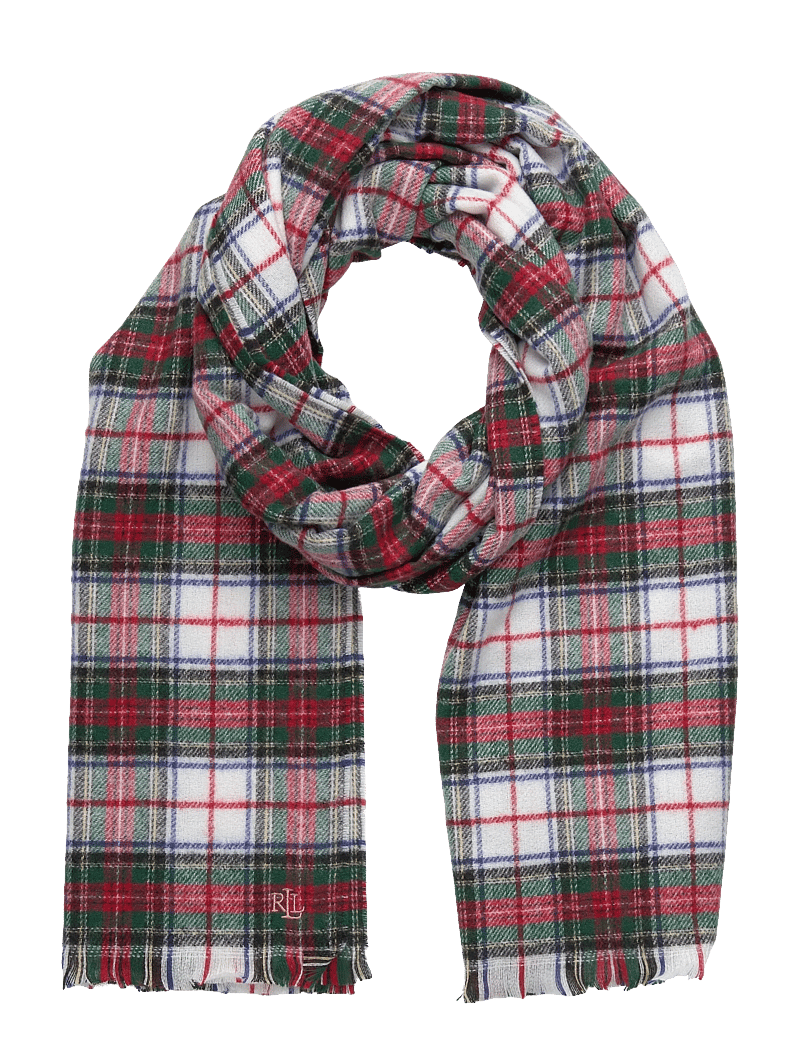 Lauren Ralph Lauren - Plaid Wrap Scarf & Knit Beanie Set - alltags-style - cream stewart - 2