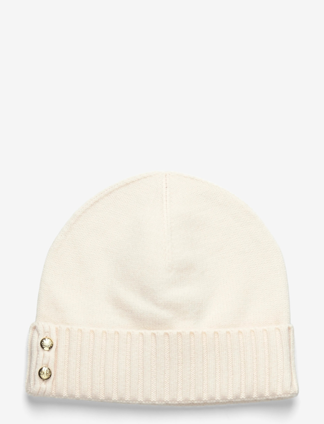 Lauren Ralph Lauren - Button-Trim Knit Beanie - huer - cream - 0