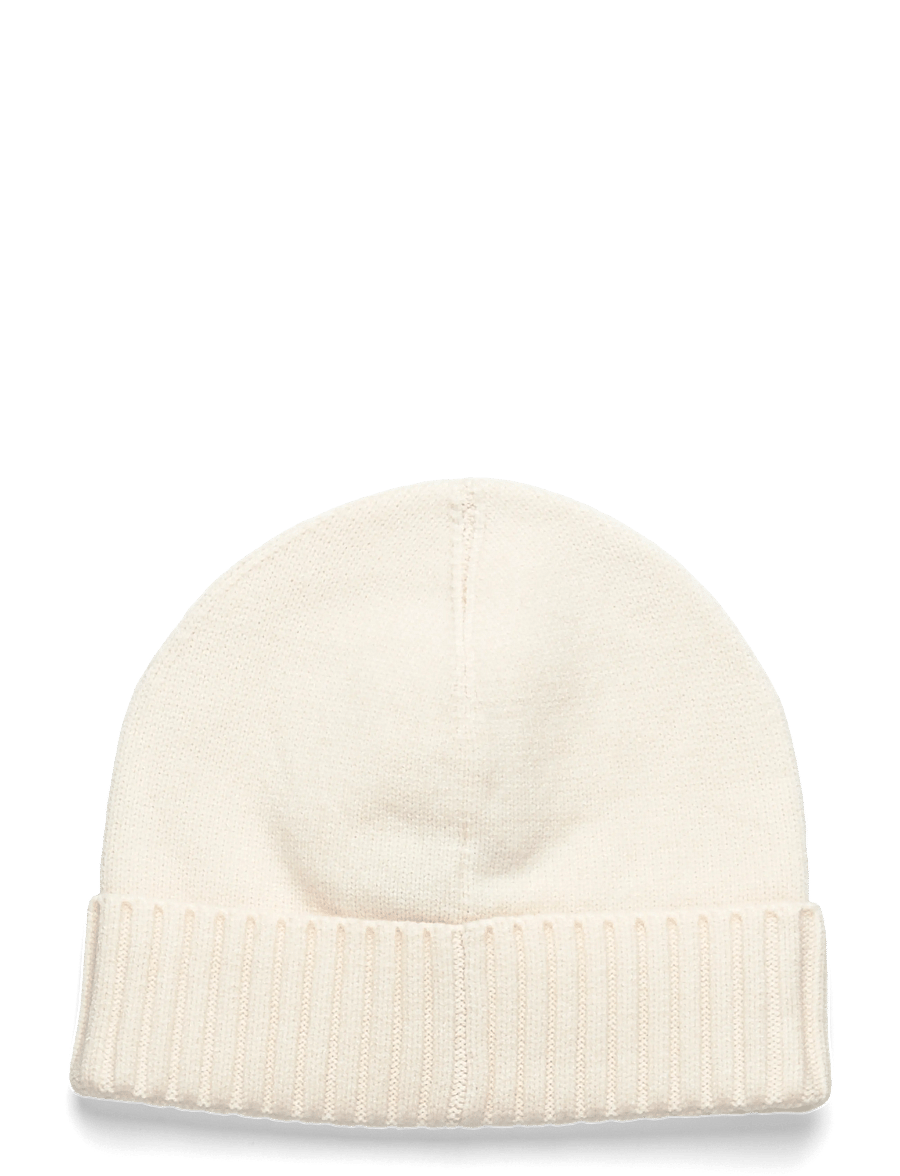 Lauren Ralph Lauren - WOOL BLEND-CREST KNIT BEANIE - huer - cream - 1