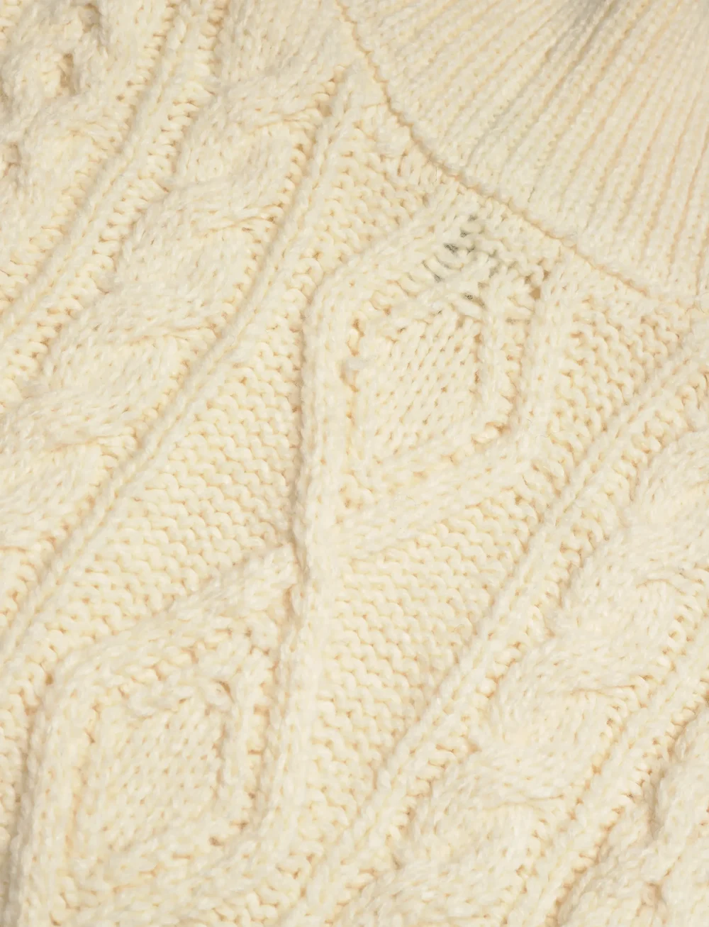 Lauren Ralph Lauren - Button-Trim Cable-Knit Mockneck Poncho - jackor - cream - 2