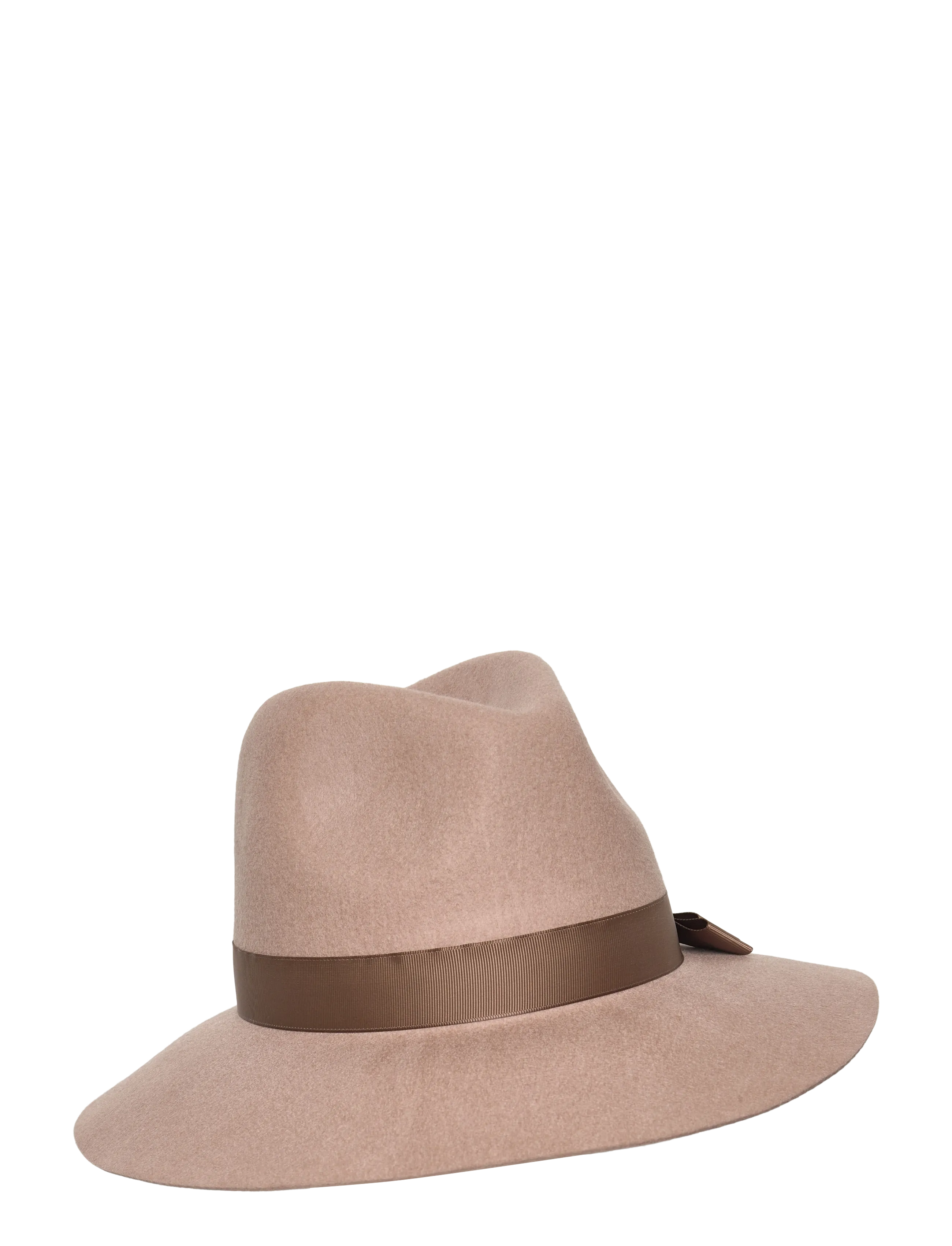 Lauren Ralph Lauren Bow-Trim Wool Felt Fedora - Accessoires - TAUPE / brown
