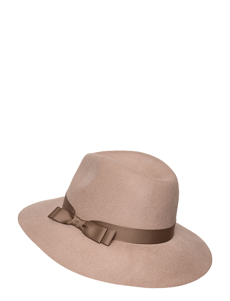 Lauren Ralph Lauren - Bow-Trim Wool Felt Fedora - hats - taupe - 1