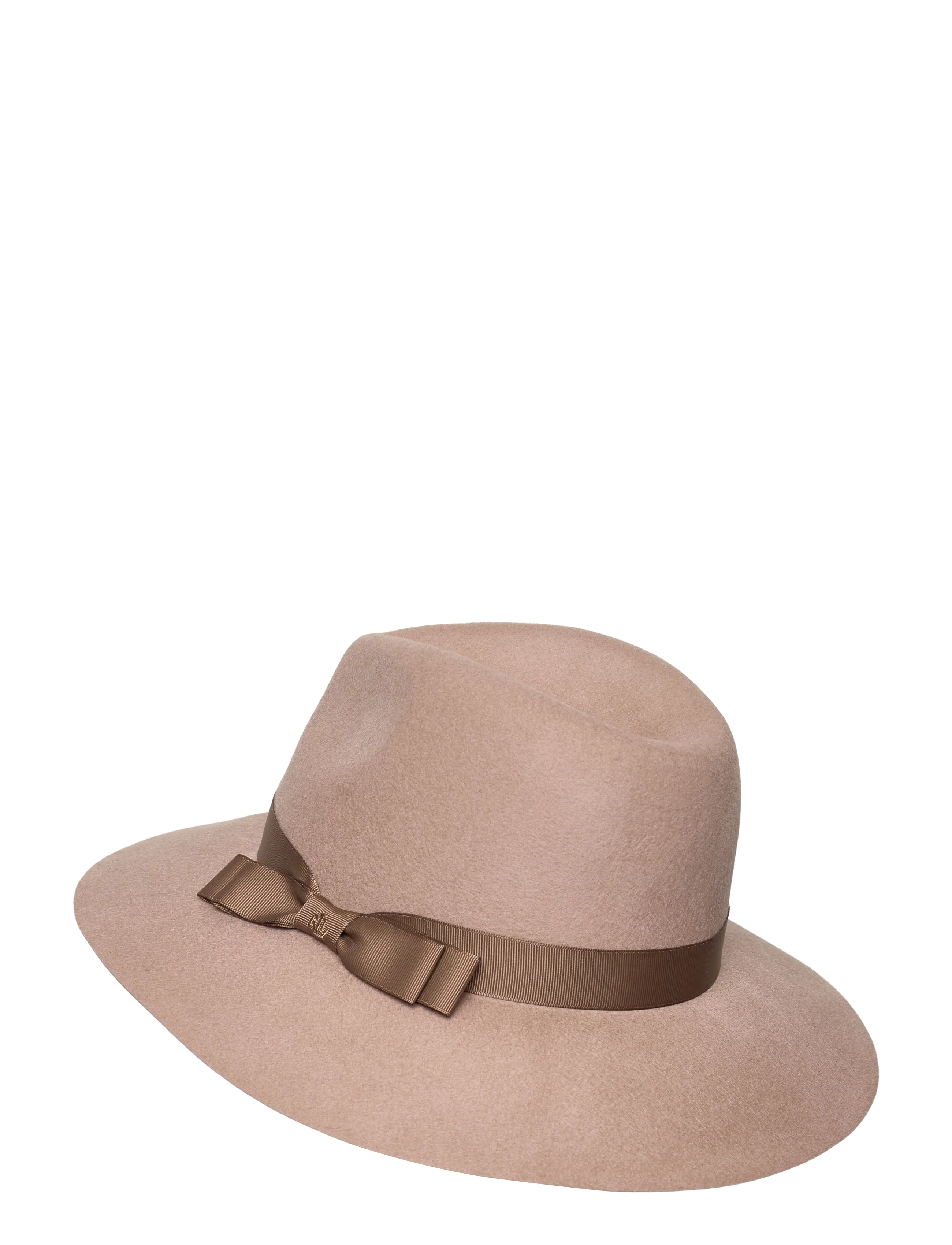 Lauren Ralph Lauren - Bow-Trim Wool Felt Fedora - taupe - 1