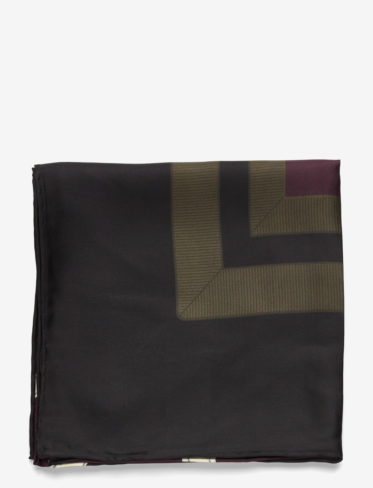Lauren Ralph Lauren - Belting-Print Silk Square Scarf - vardagsstil - pinot noir - 1