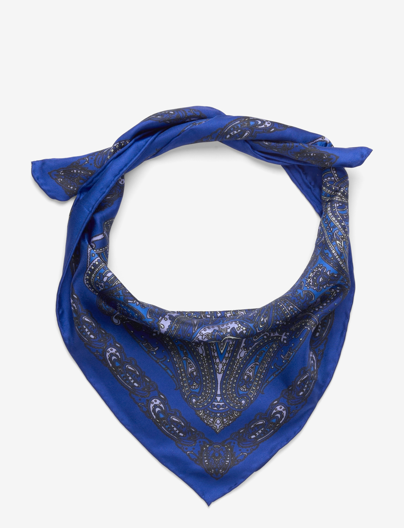 Lauren Ralph Lauren - Paisley Sandwashed Silk Bandanna - alltags-style - navy - 0