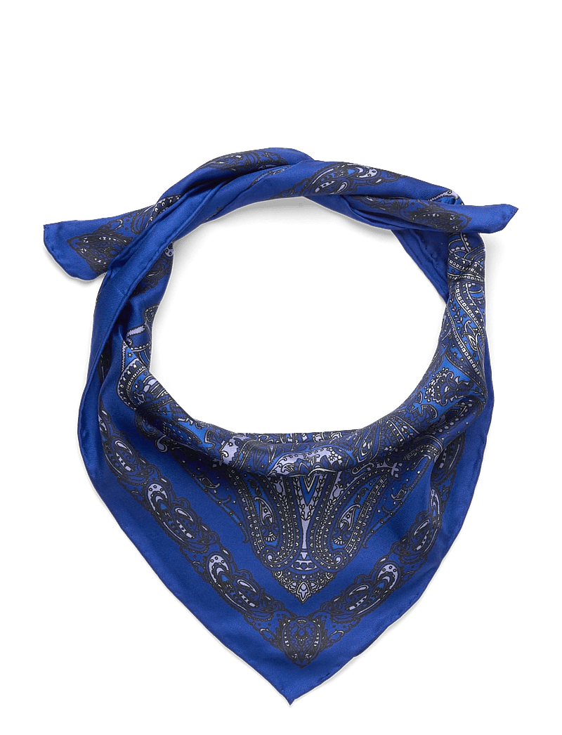 Lauren Ralph Lauren - Paisley Sandwashed Silk Bandanna - alltags-style - navy - 0