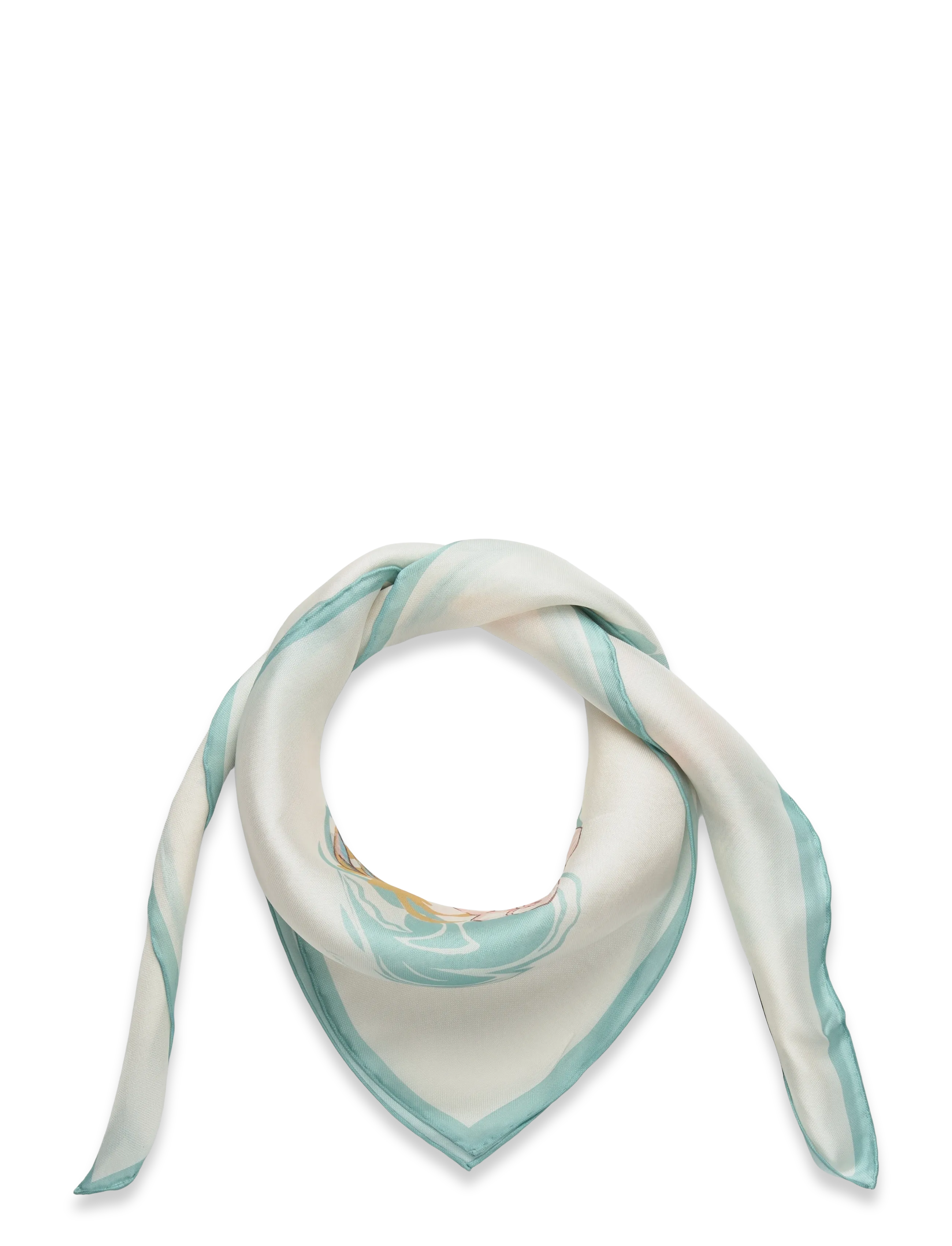 Lauren Ralph Lauren Floral Silk Square Scarf, Kvinder, Blomstret Firkantet Silke Tørklæde, Cream, Str: ONE SIZE