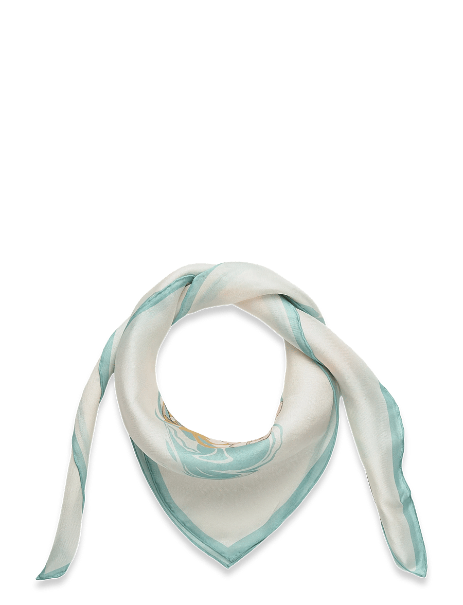 Lauren Ralph Lauren - Floral Silk Square Scarf - tynde tørklæder - cream - 0