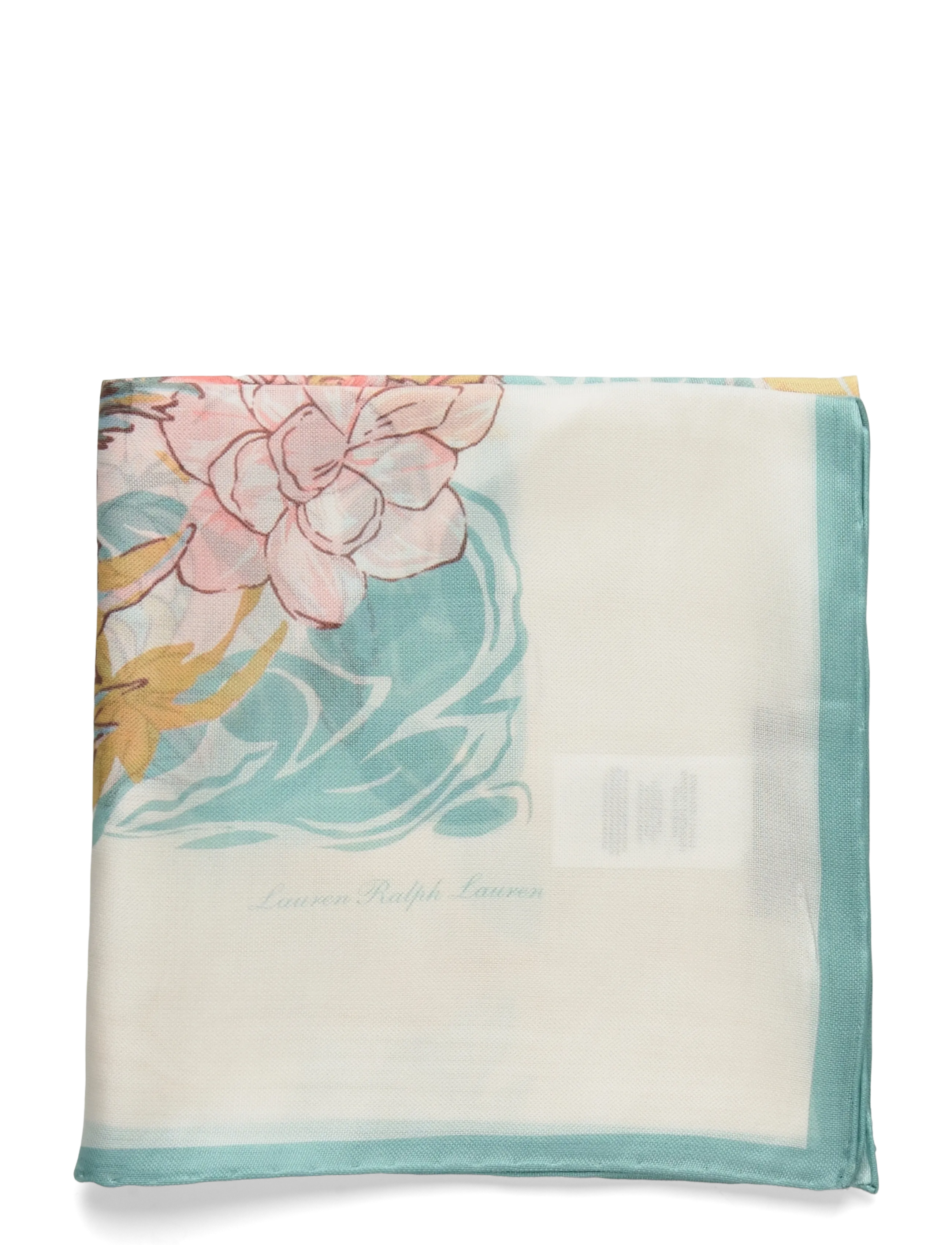Lauren Ralph Lauren - Floral Silk Square Scarf - sjalar - cream - 2