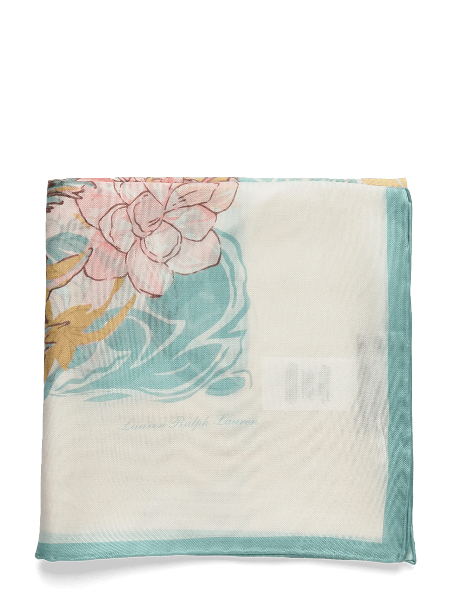 Lauren Ralph Lauren - Floral Silk Square Scarf - tynde tørklæder - cream - 2