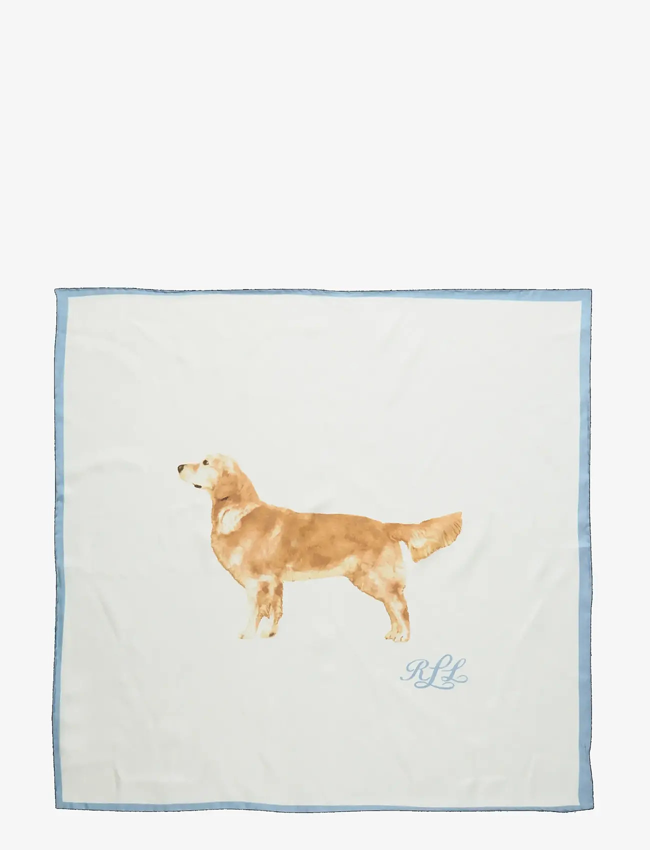 Lauren Ralph Lauren - Golden Retriever Silk Square Scarf - sjalar - cream - 1