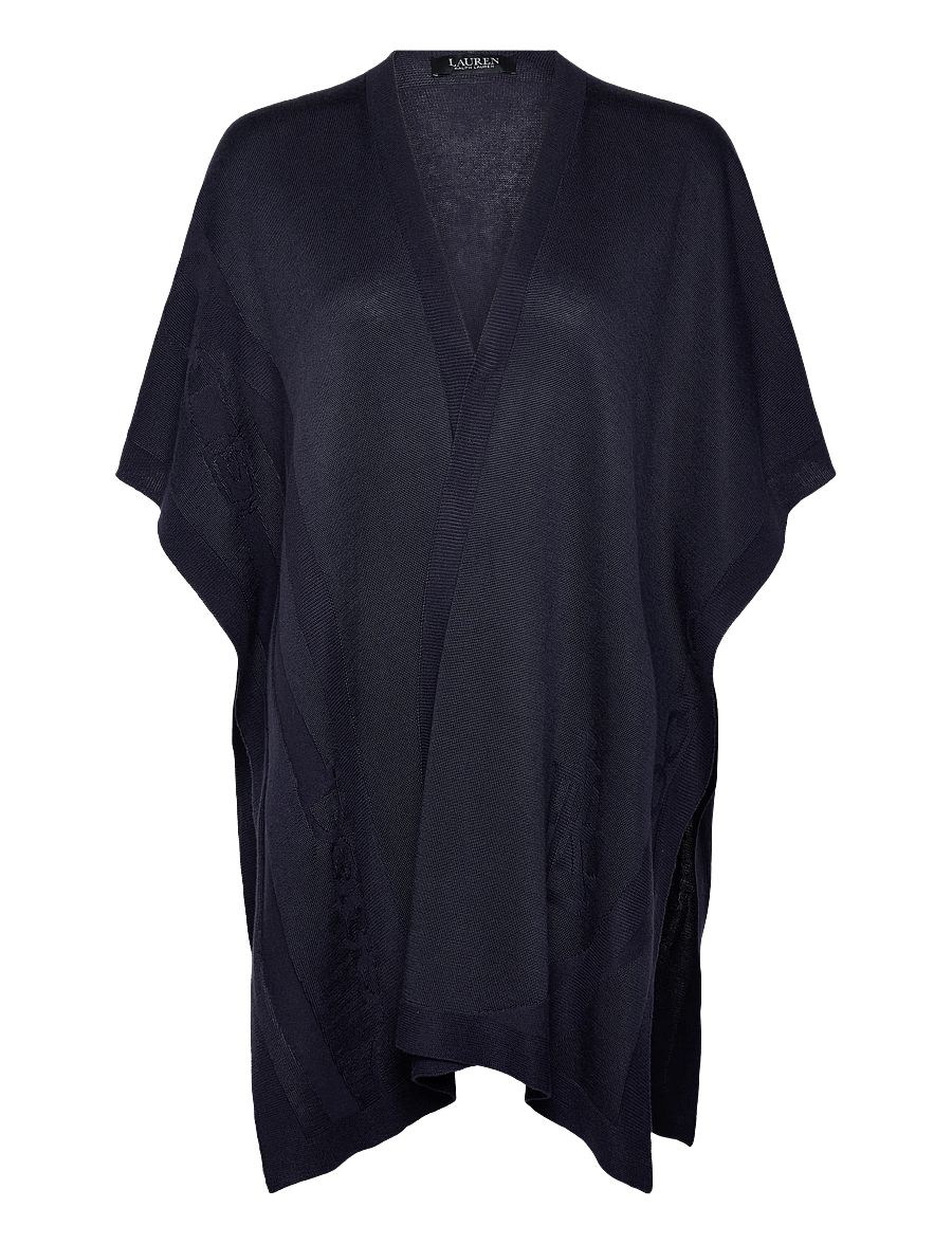 Lauren Ralph Lauren - Belting-Motif Jacquard Ruana - sommerkleider - refined navy - 0