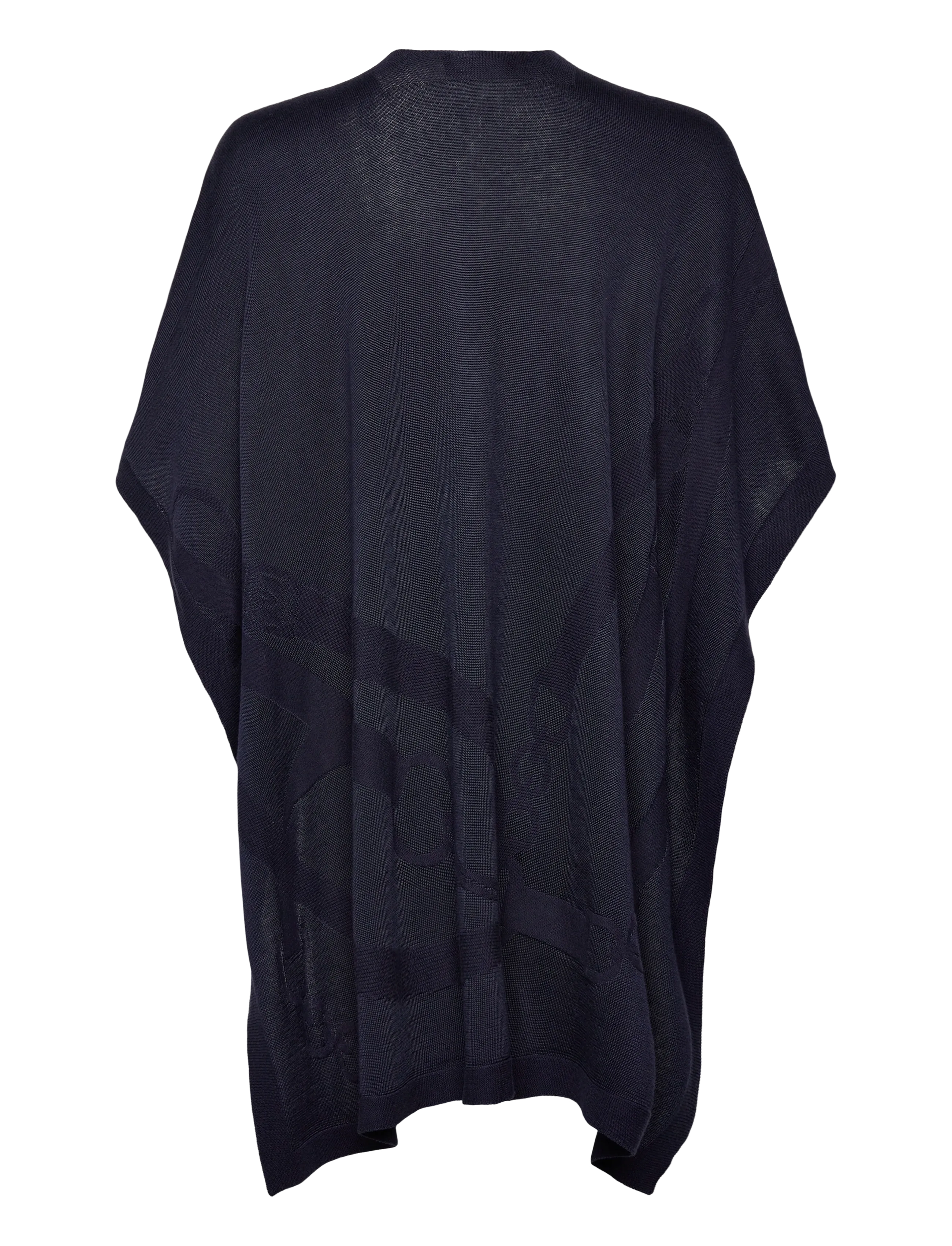 Lauren Ralph Lauren - Belting-Motif Jacquard Ruana - sumarkjólar - refined navy - 1
