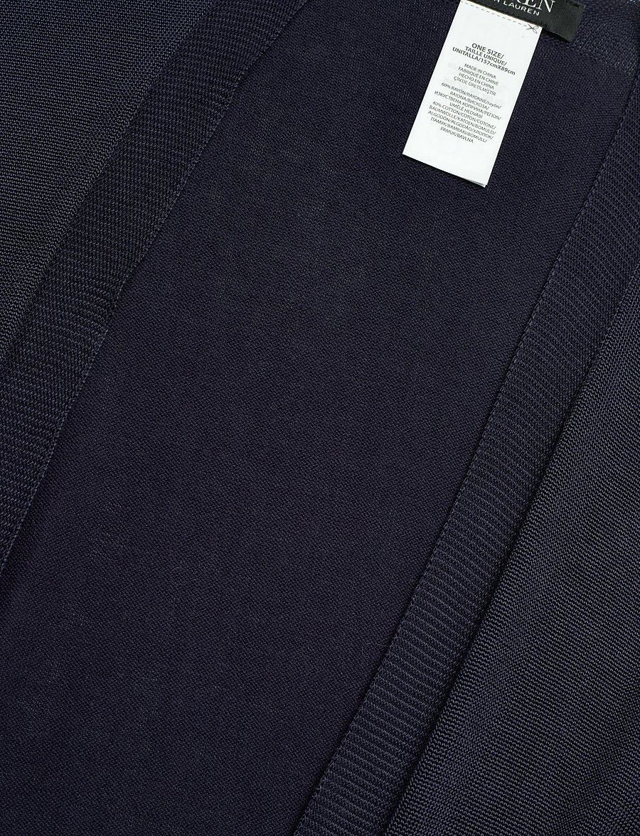 Lauren Ralph Lauren - Belting-Motif Jacquard Ruana - sommerkleider - refined navy - 2