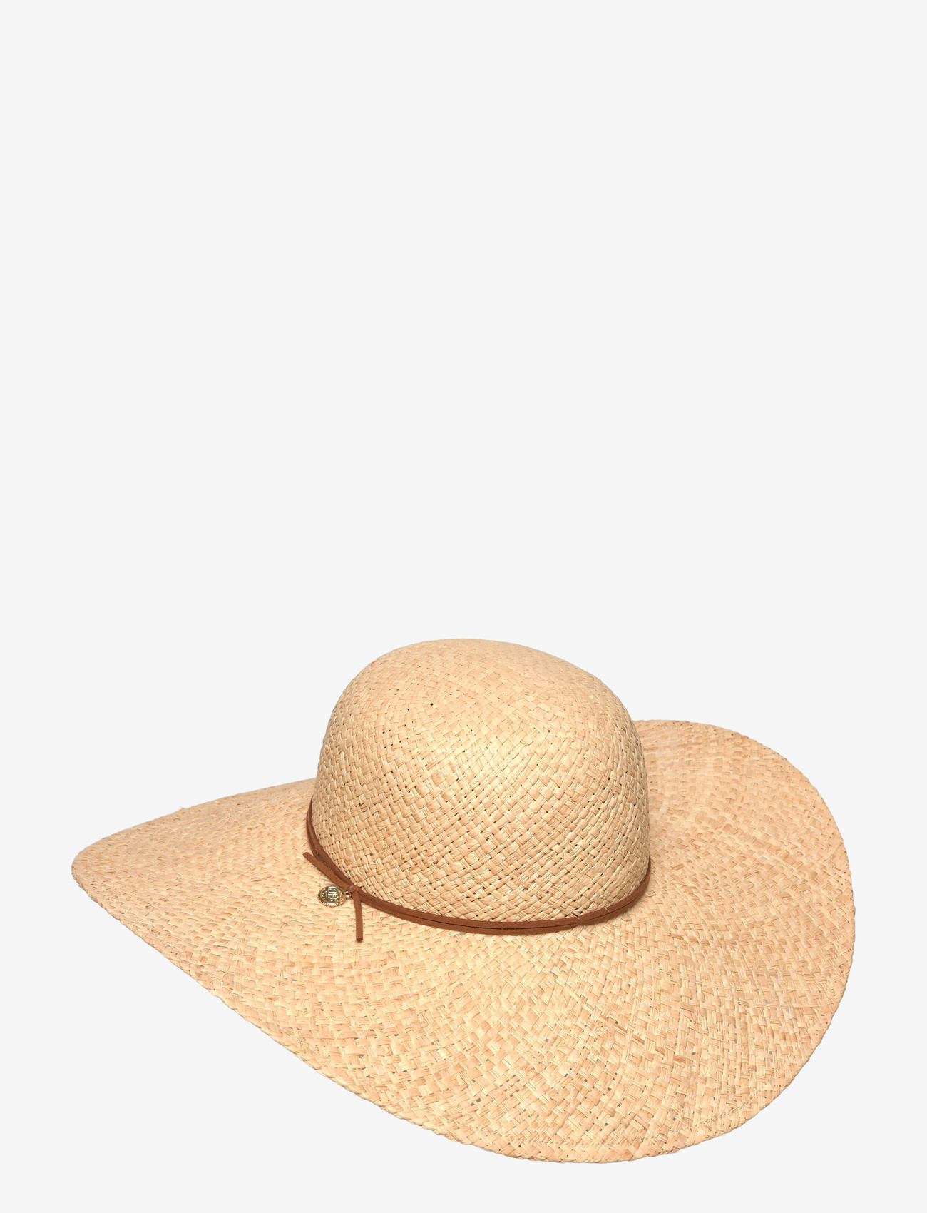 Lauren Ralph Lauren - Logo-Charm Raffia Sunhat - stråhattar - natural - 1