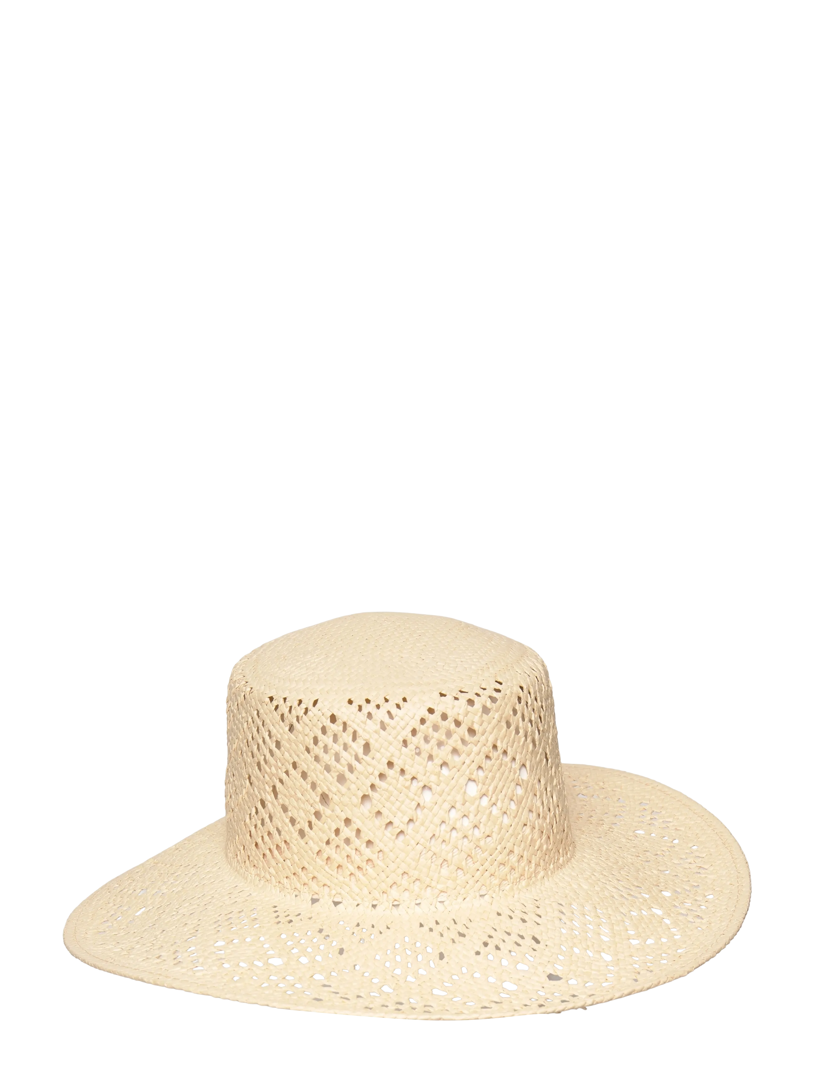 Lauren Ralph Lauren Open-Worked Straw Sun Hat - Uus - LIGHT TAN / cream