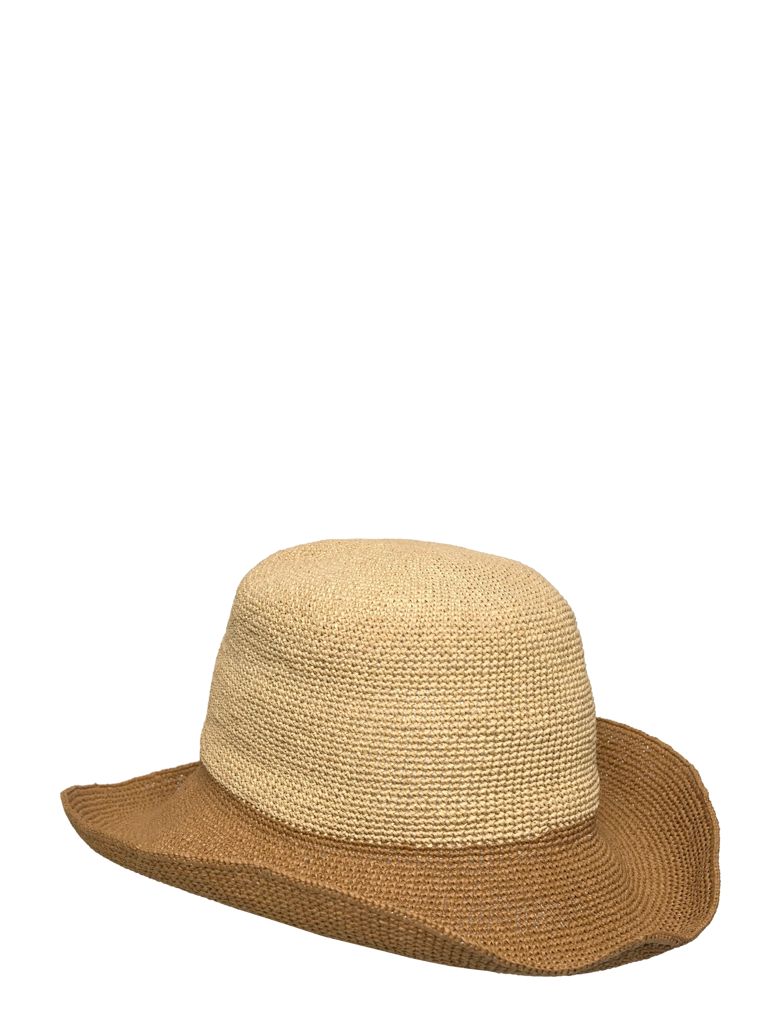 Lauren Ralph Lauren - Two-Tone Crocheted Straw Bucket Hat - stråhatte - birch tan - 1