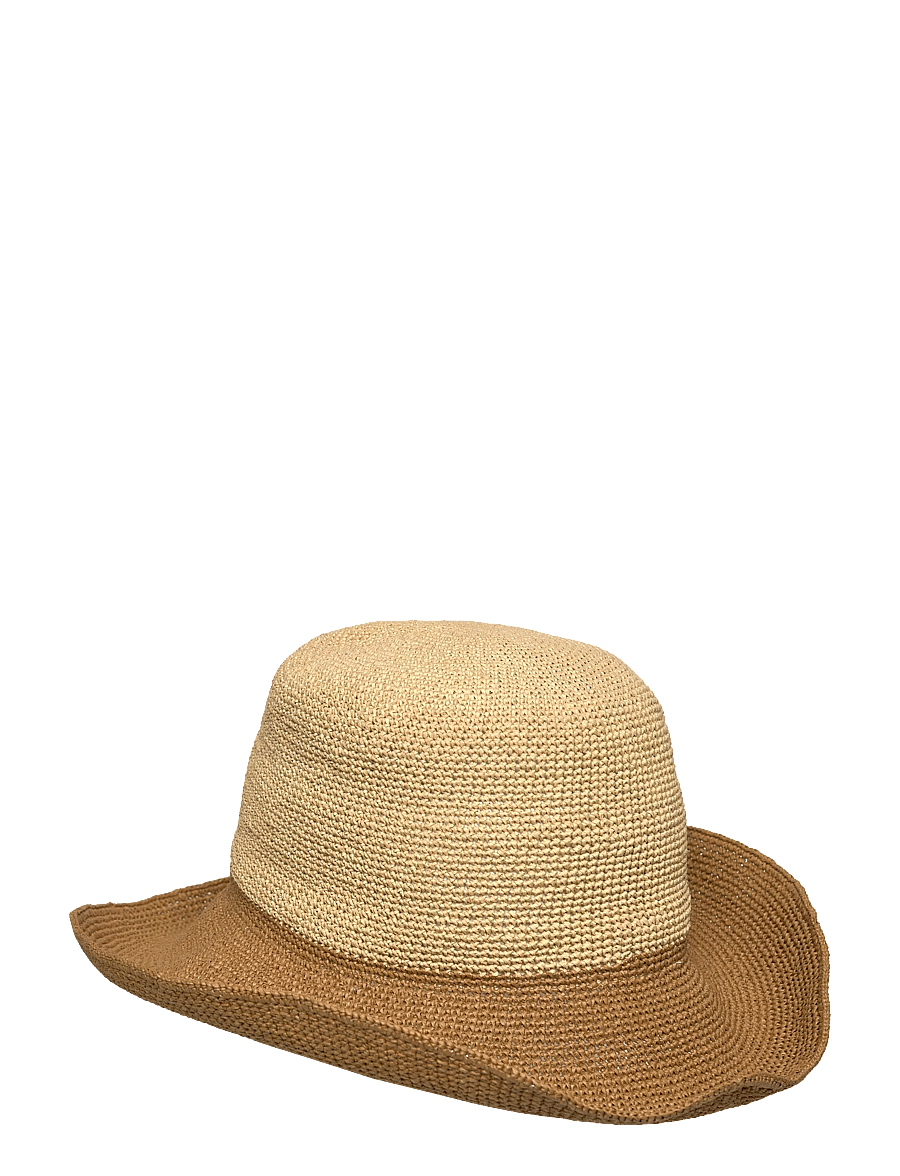 Lauren Ralph Lauren - Two-Tone Crocheted Straw Bucket Hat - strohhüte - birch tan - 1