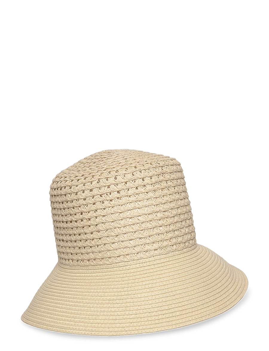 Lauren Ralph Lauren - Open-Worked Straw Bucket Hat - stråhatte - light tan - 0