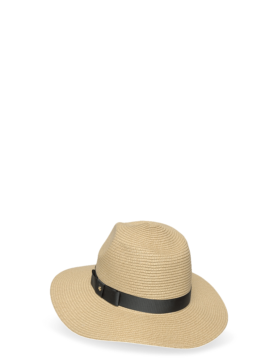 Lauren Ralph Lauren - Packable Plaited Straw Fedora - stråhatte - natural/black - 1