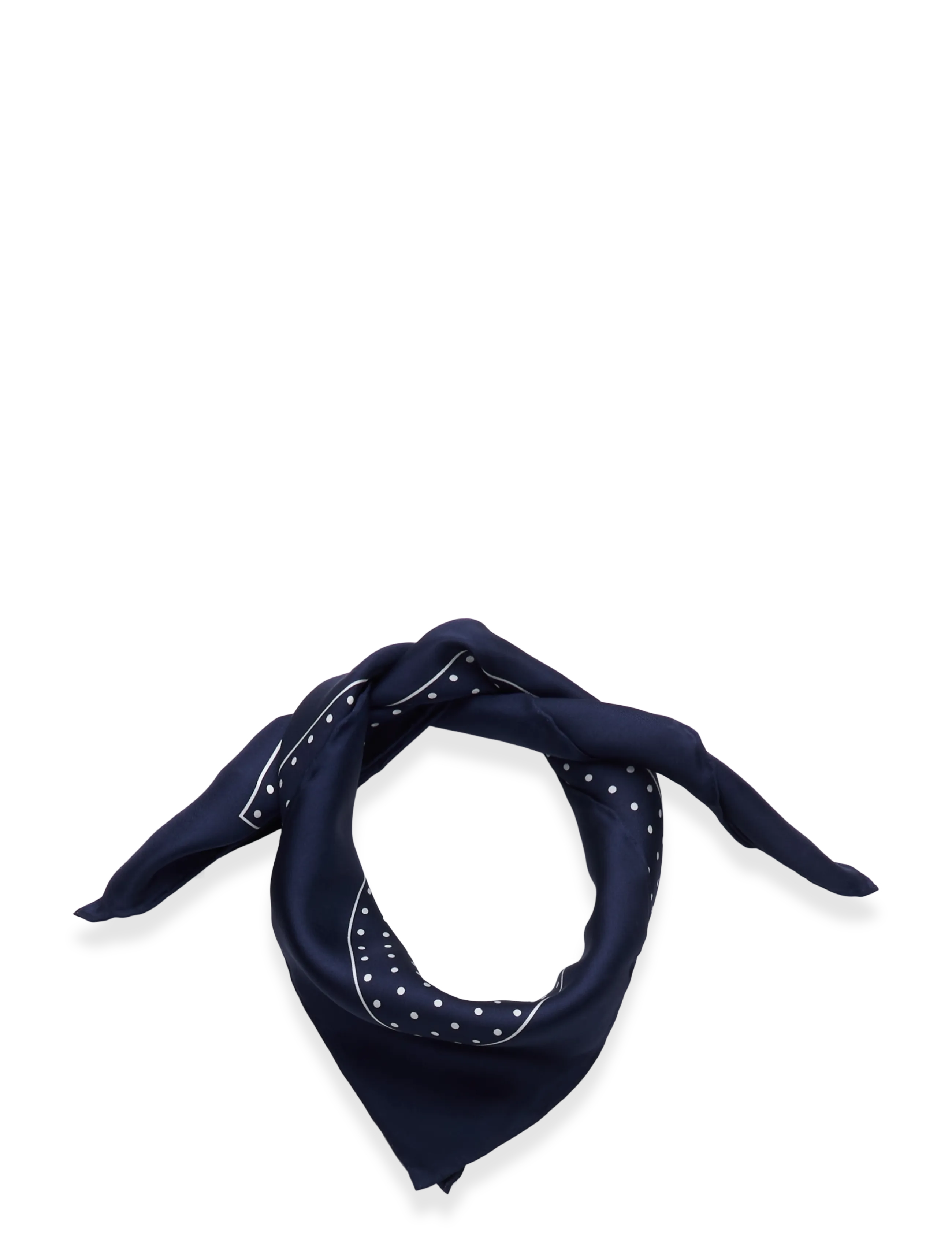 Lauren Ralph Lauren Polka-Dot Crest Silk Square Scarf - Accessoarer - NAVY / navy