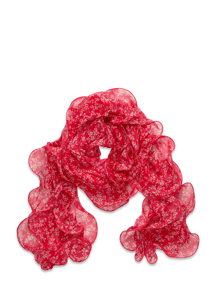 Lauren Ralph Lauren - Floral Ruffled Scarf - alltags-style - cruise red - 0