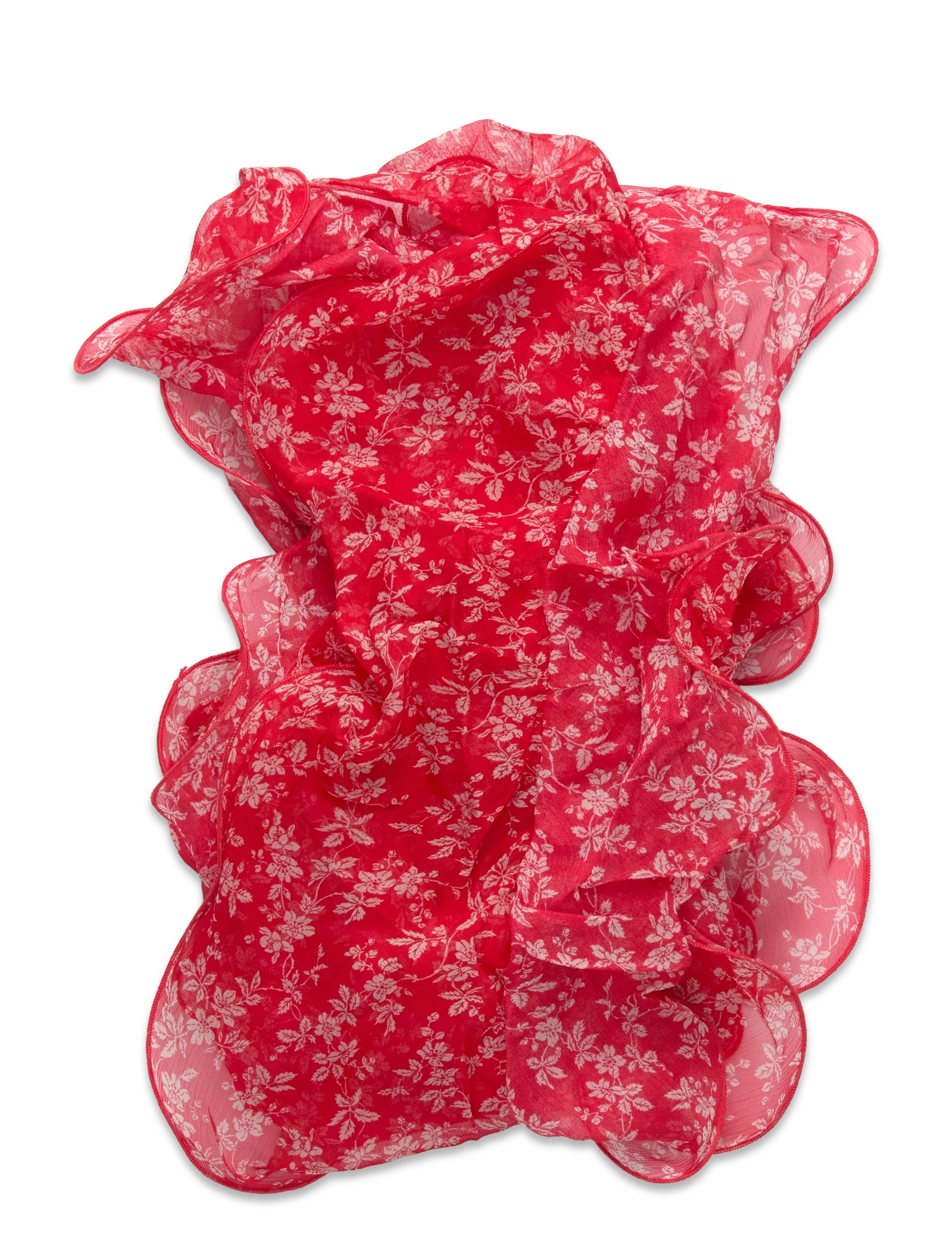 Floral Ruffled Scarf 2