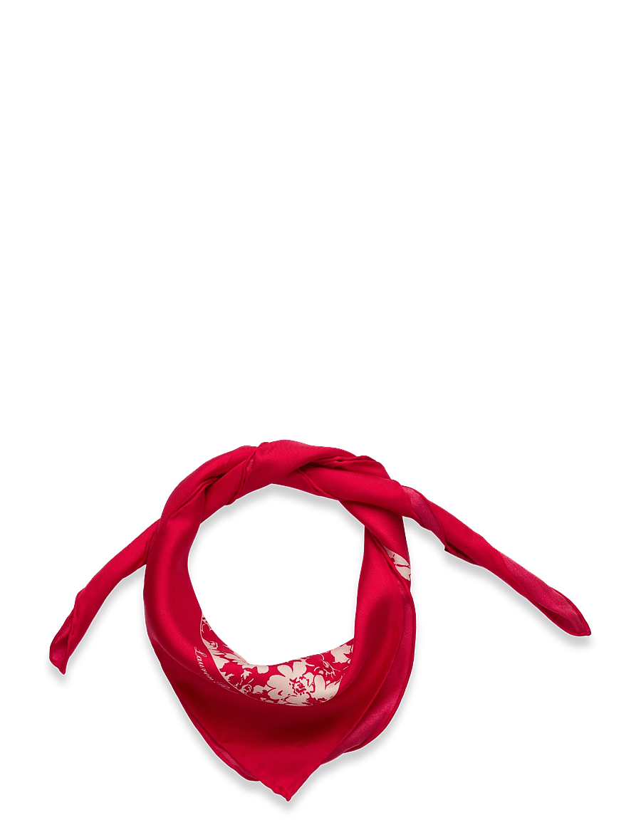 Lauren Ralph Lauren - Floral Silk Square Scarf - tynde tørklæder - cruise red - 0