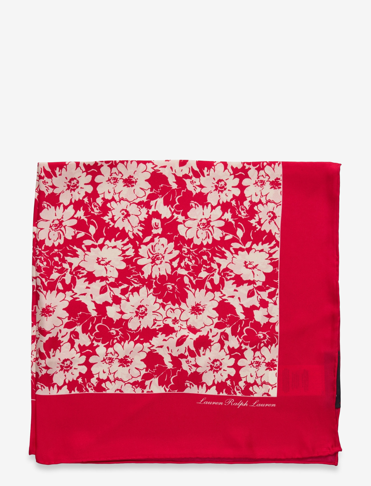 Lauren Ralph Lauren - Floral Silk Square Scarf - sjalar - cruise red - 1
