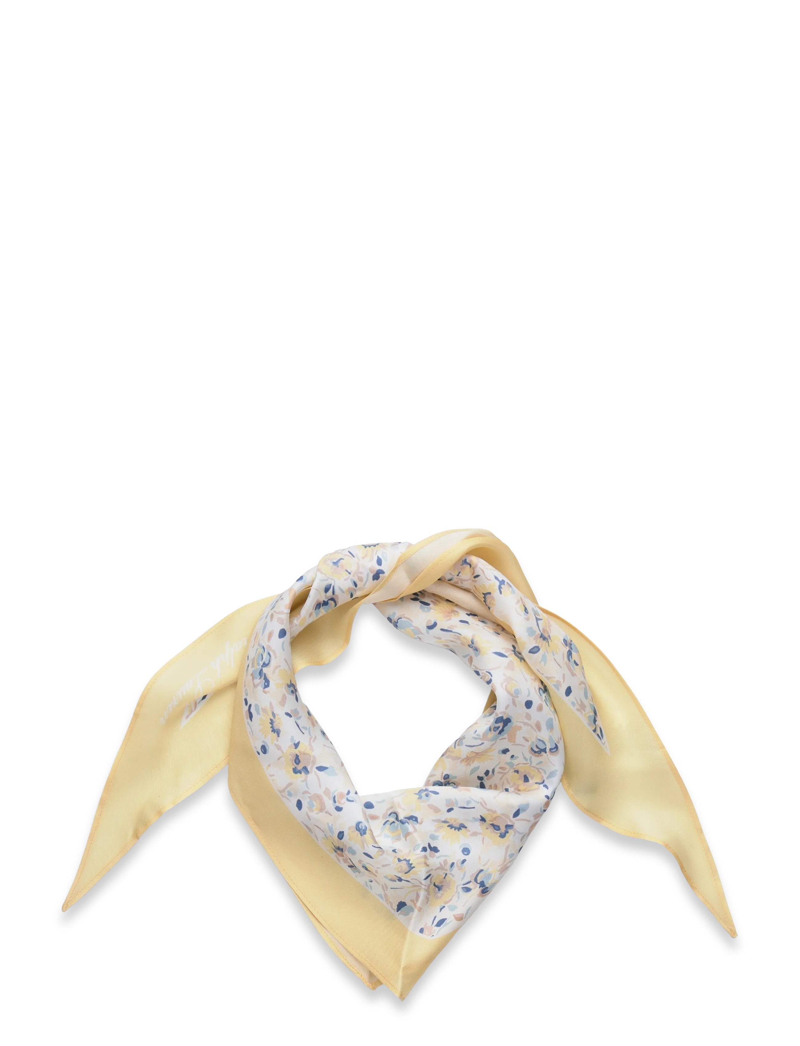 Lauren Ralph Lauren Floral Silk Diamond Scarf - Accessoarer - LEMON SORBET / yellow