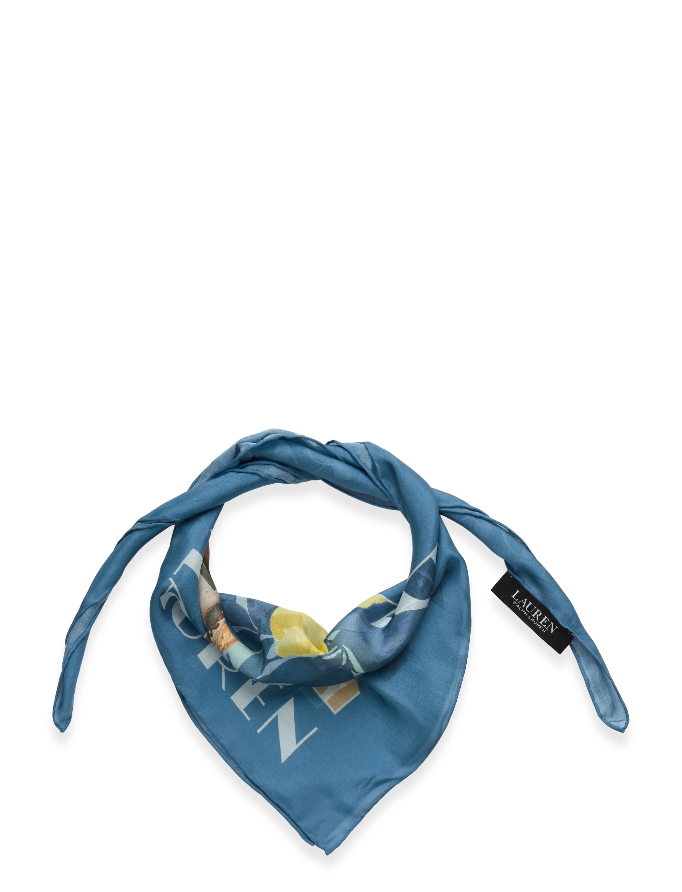 Lauren Ralph Lauren Landscape-Print Cotton-Silk Square Scarf - Accessoarer - BLUE NOTE / blue