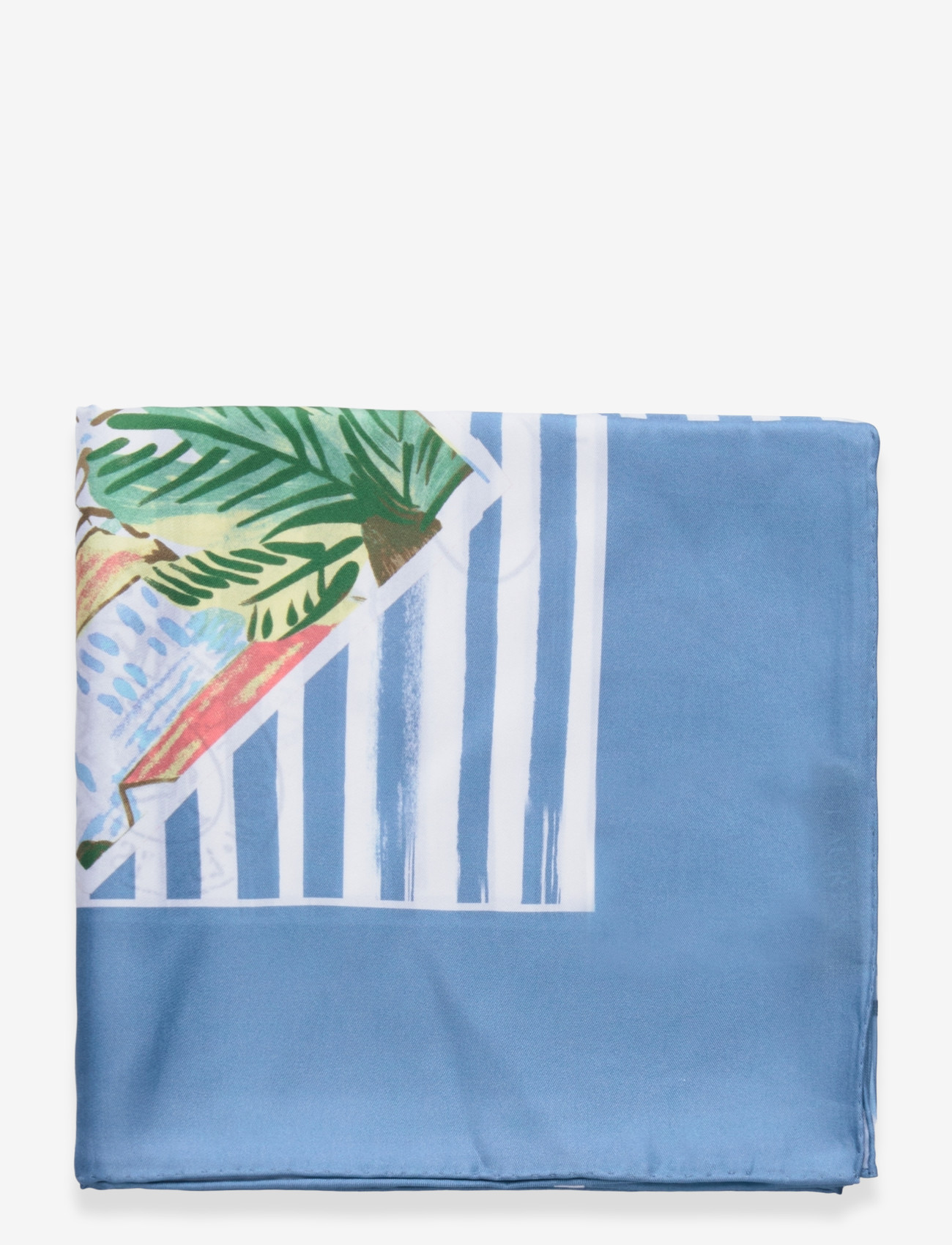 Lauren Ralph Lauren - Striped Postcard-Print Silk Square Scarf - tynde tørklæder - blue note - 2
