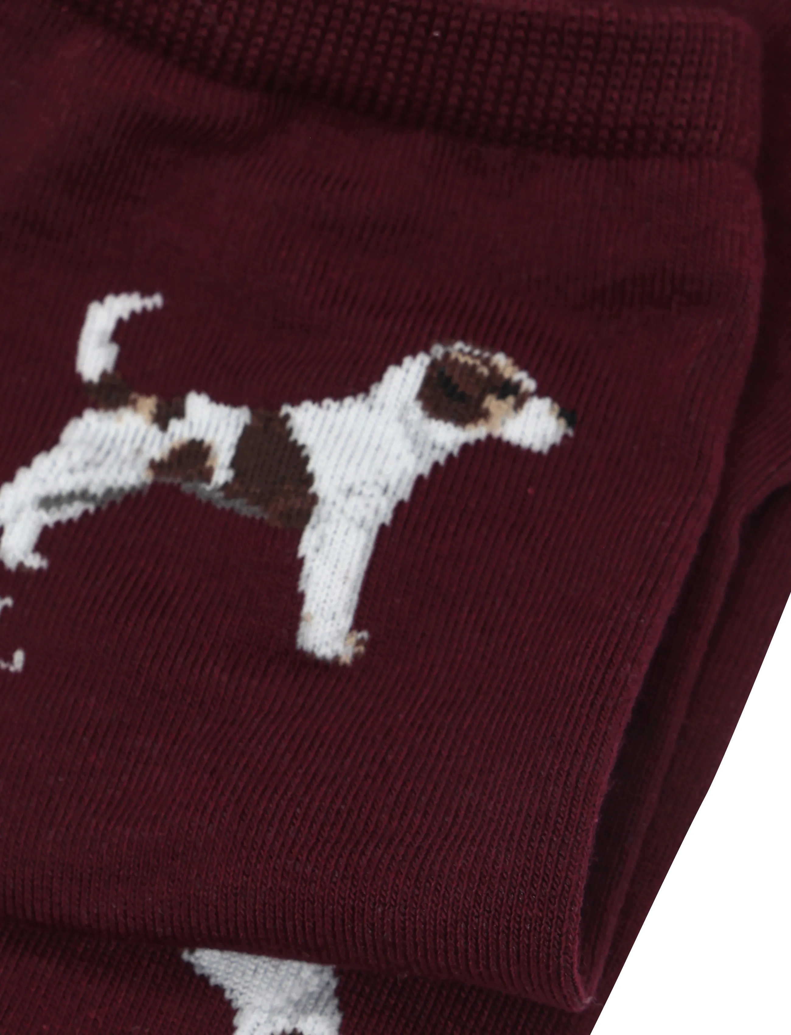 Lauren Ralph Lauren - Strumpor med hundmotiv och logga, 2-pack - wine ivory - 2